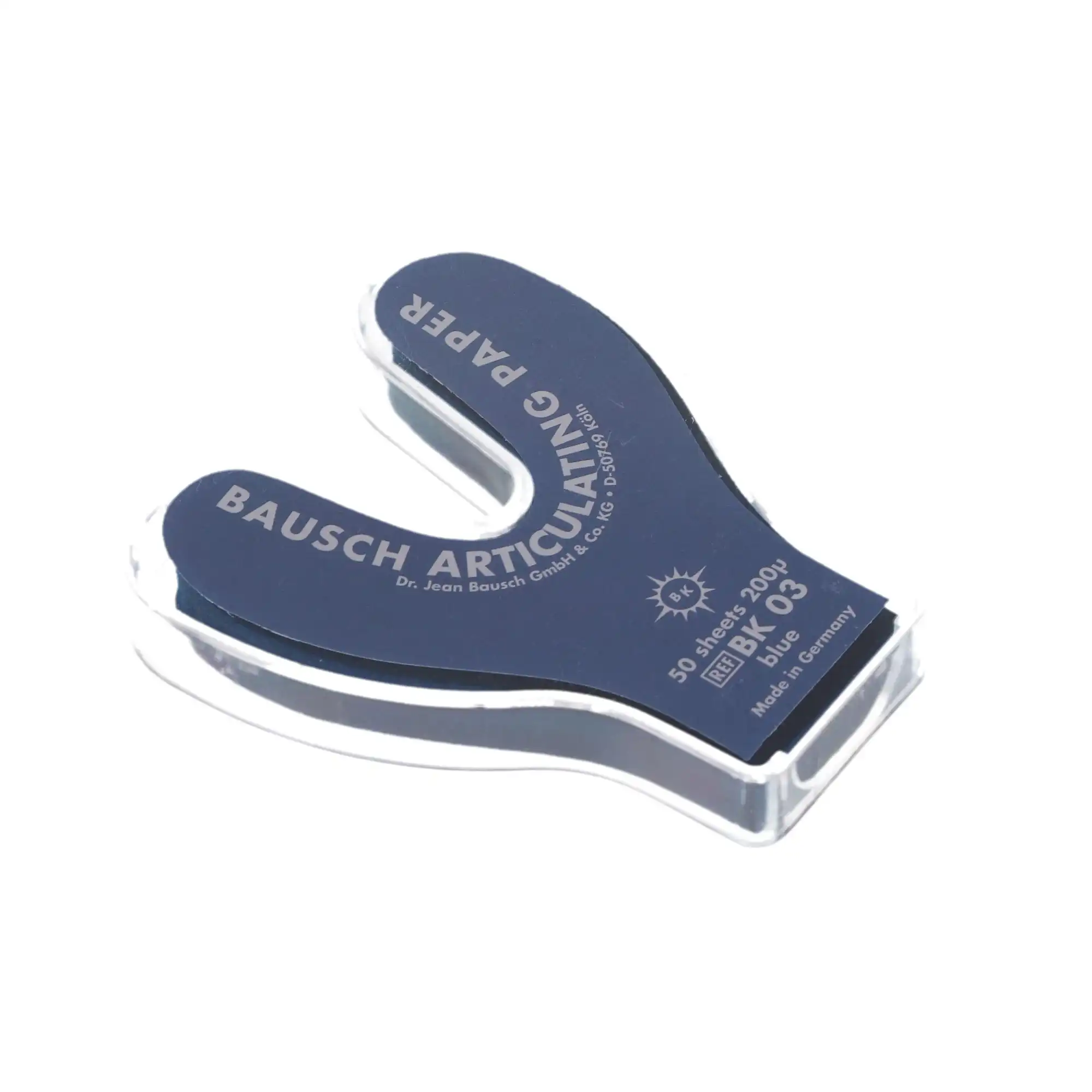 Bausch Articulating Paper, Horseshoe, 200 Microns (0.008"), Blue, 50 Sheets/Box, BK-03 thumbnail 4