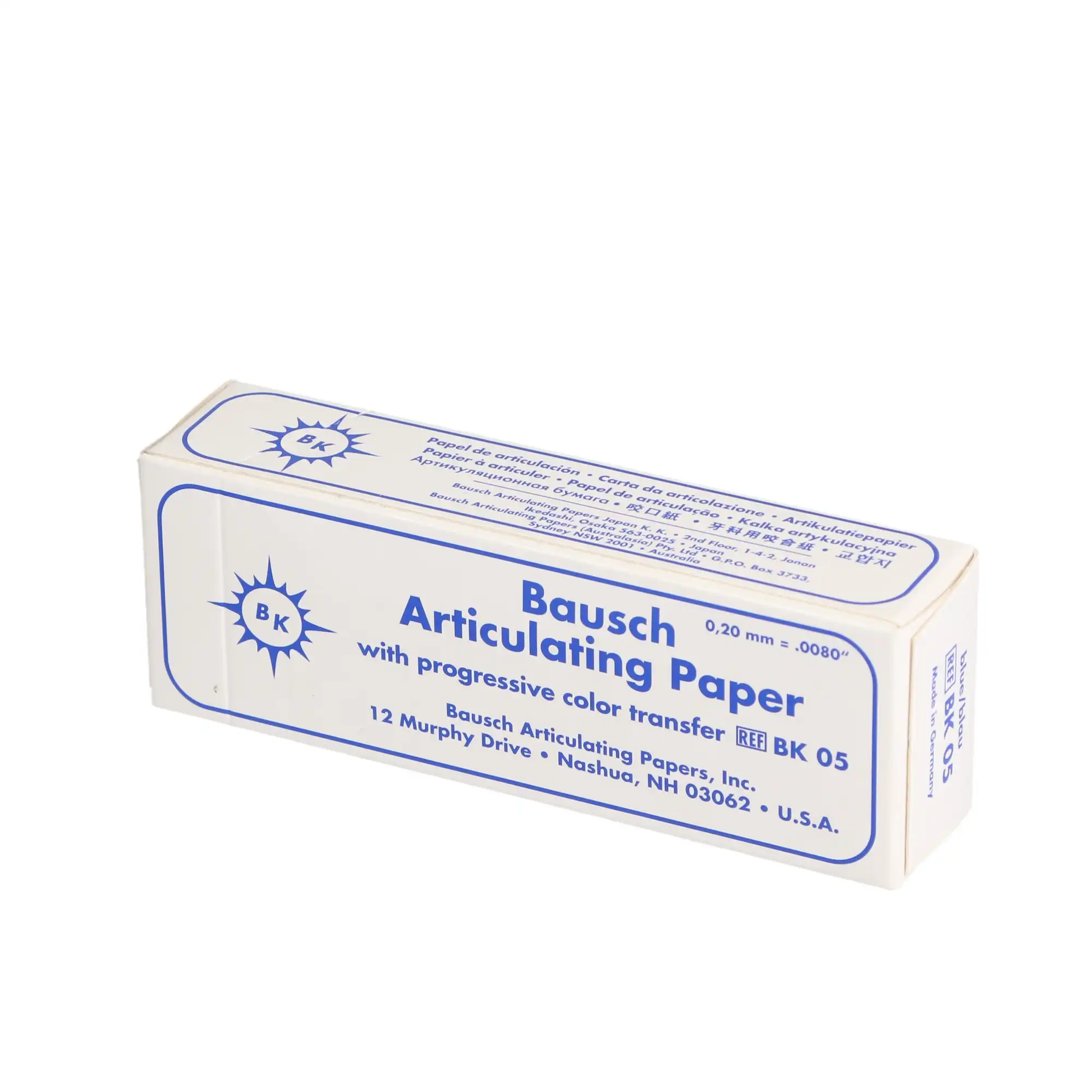 Bausch Articulating Paper Straight Booklets, 200 Microns, Blue, Progressive Color Transfer, 300/Pk, BK-05 thumbnail 6