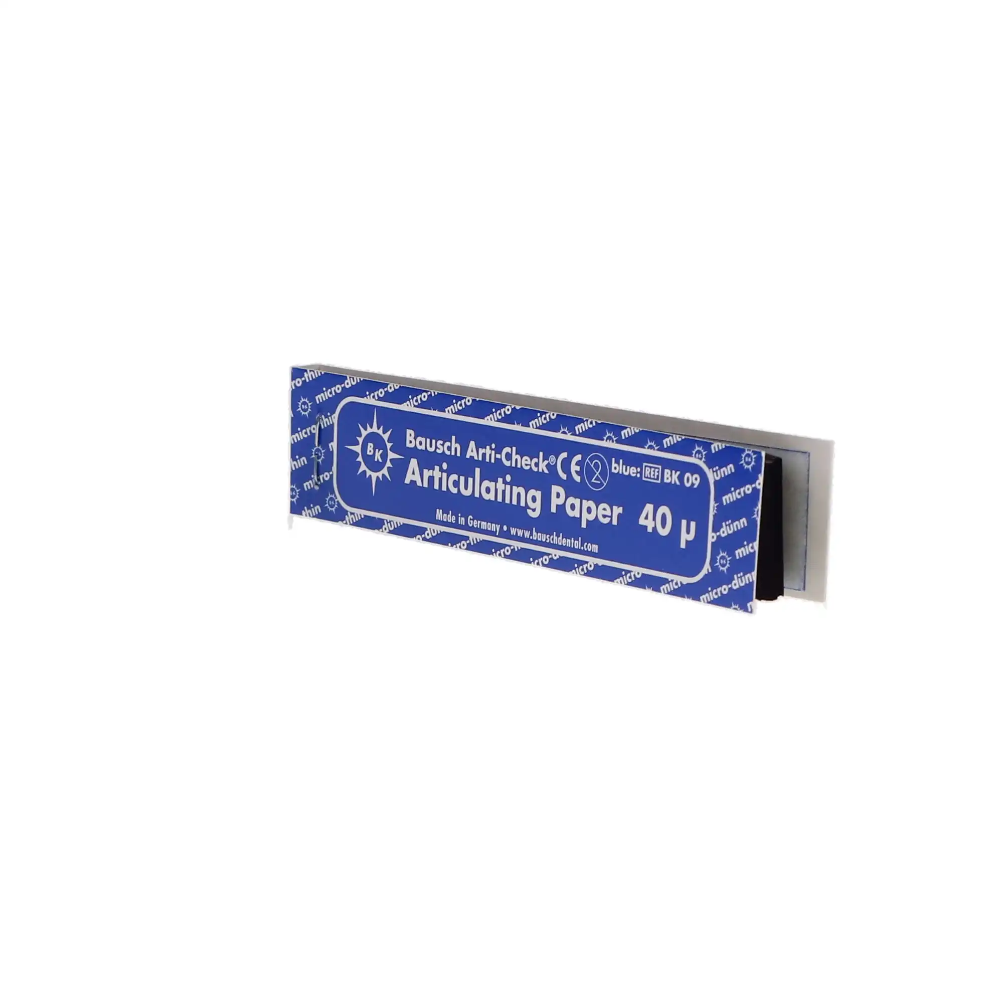 Bausch Arti-Check Micro-Thin Articulating Paper Strips, Straight Booklets, 104 x 20 mm, 40 Microns, Blue, 200/Pk, BK-09 thumbnail 2