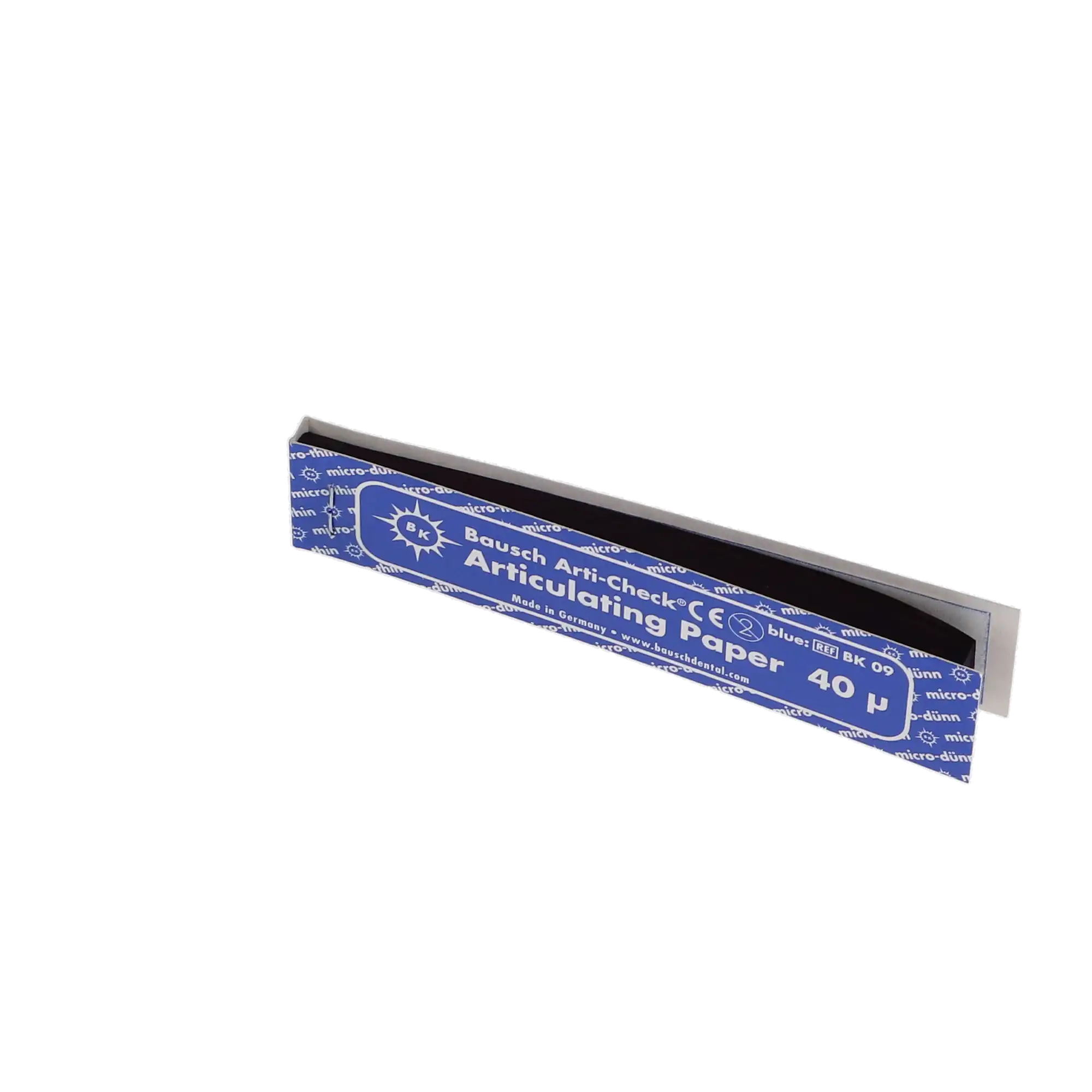 Bausch Arti-Check Micro-Thin Articulating Paper Strips, Straight Booklets, 104 x 20 mm, 40 Microns, Blue, 200/Pk, BK-09 thumbnail 6