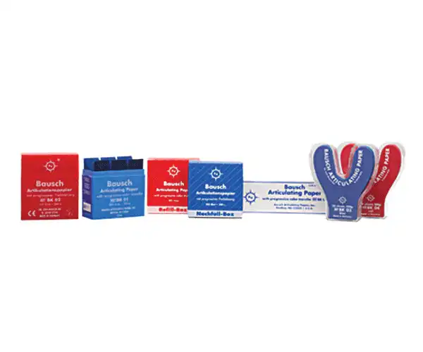 Bausch Articulating Paper with Progressive Color Transfer, 200 Micron, Red, Refill Box of 300, BK-1002 thumbnail 2