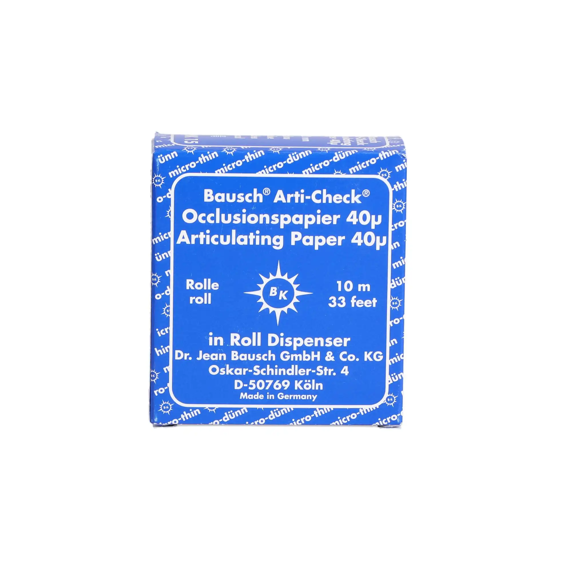 Arti-Check Articulating Paper Roll, with Dispenser, 22 mm x 10 m, 40 microns, Blue, 1/Pk, BK15 thumbnail 9