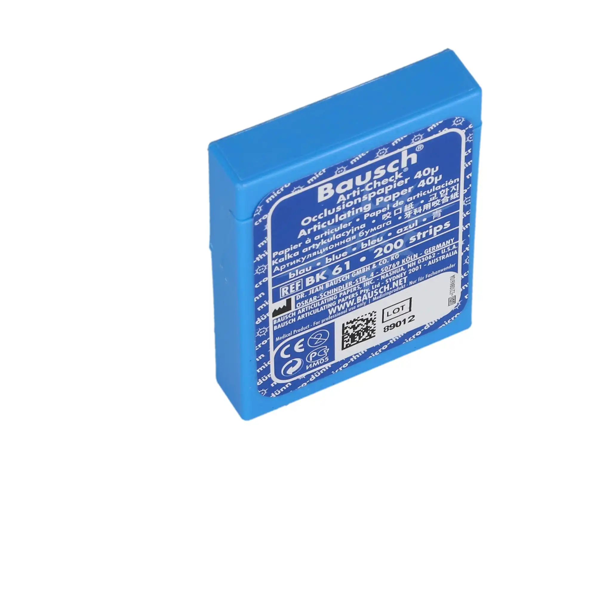 Bausch Arti-Check Micro-Thin Articulating Paper, 40 Microns, Blue, Pre-Cut Strips, 200/Pk, BK-61 thumbnail 4