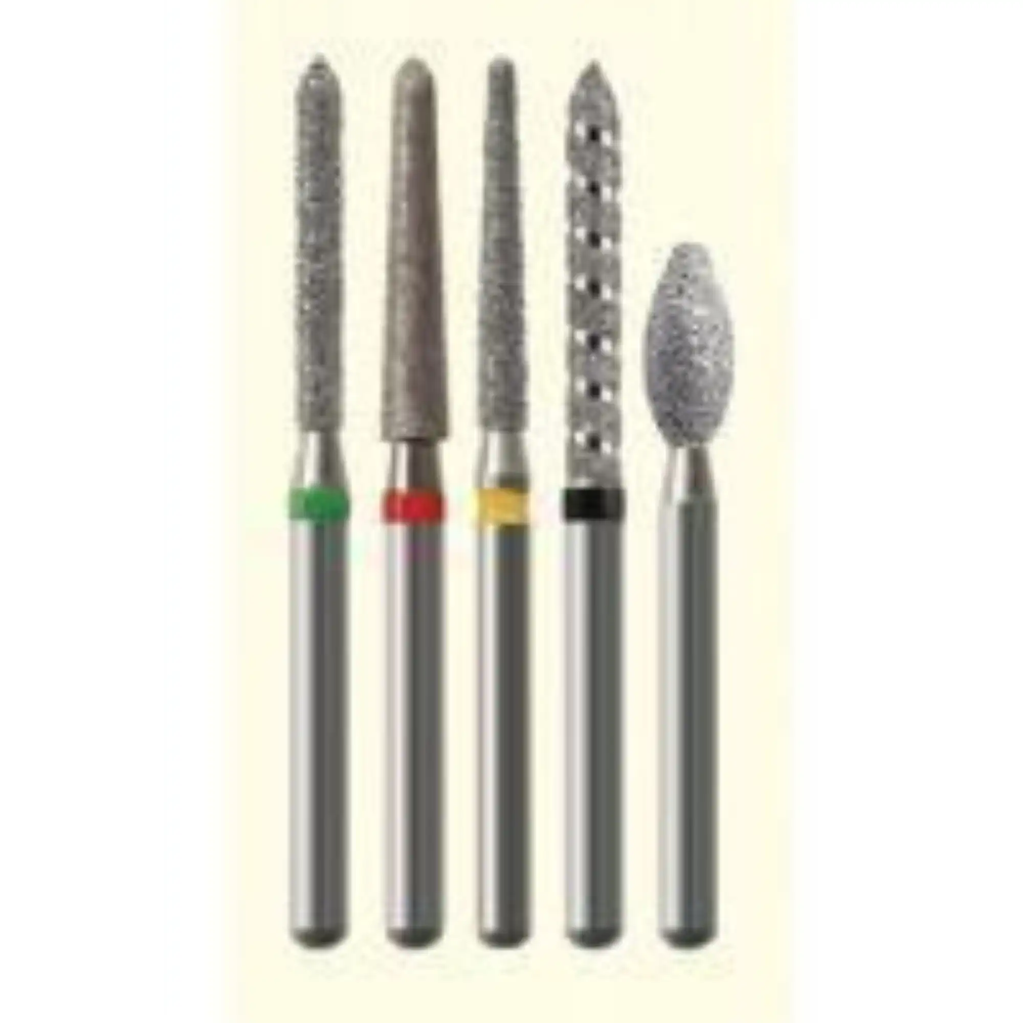 NTI Diamond Bur, FG, Taper Flat End, #C847-012, 1.2 mm, Coarse, Green, 5/Pk thumbnail 2