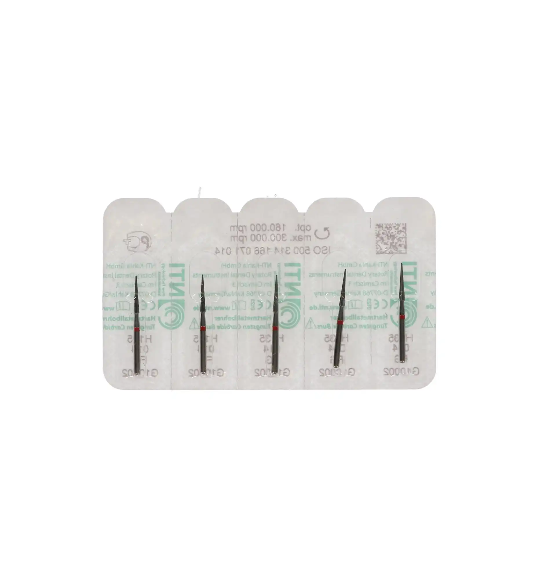NTI TDF-9 Trimming & Finishing Carbide Bur, 8-Flute, FG, Safe End, Red, 1.4 mm, 5/Pk, H135-014 thumbnail 5