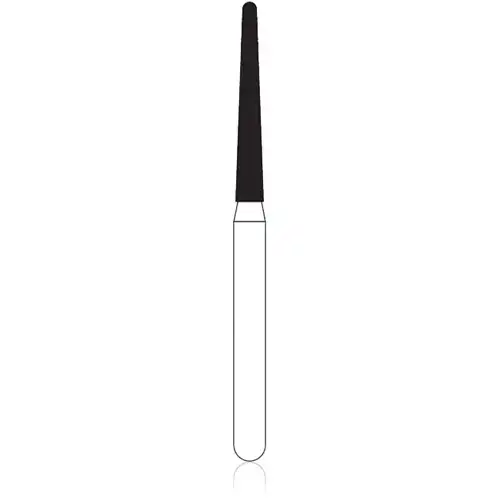 NTI Diamond Bur, FG, Round End Taper, #M850-014, 1.4 mm Head, Medium Grit, Gray, 5/Pk, M850-014 thumbnail 2