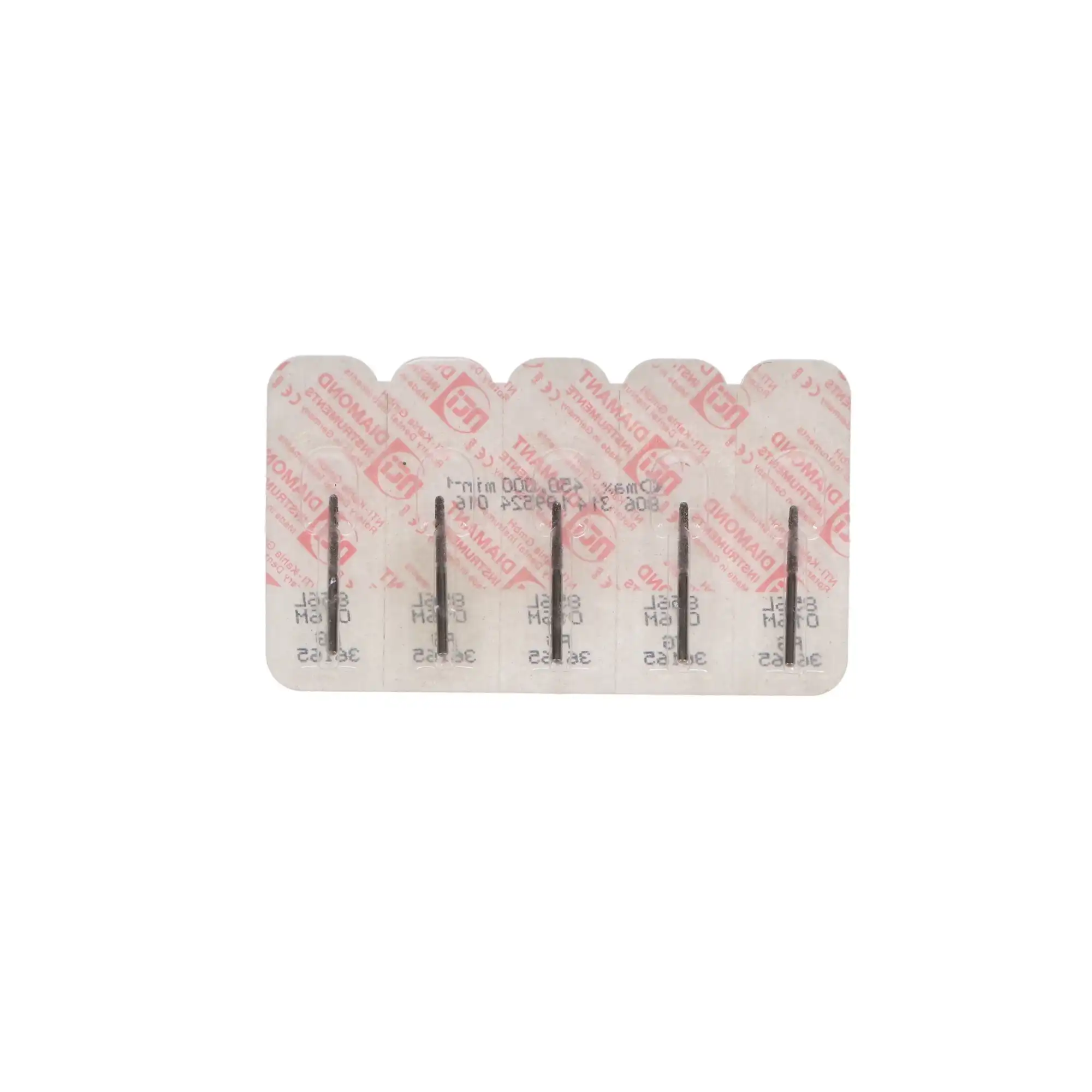 NTI Diamond Bur, FG, Long Round End Taper, #856L-016, 1.6 mm, Medium, 5/Pk, M856L-016 thumbnail 5
