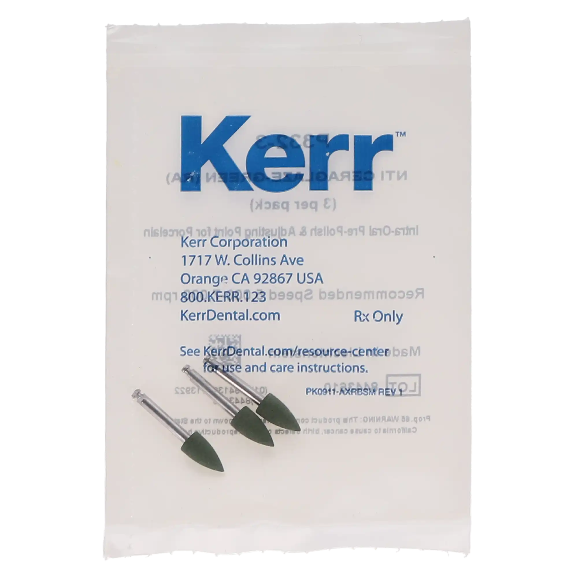 CeraGlaze Diamond-Impregnated Porcelain Polisher, Green Coarse Pre-Polishing, RA/Latch, Flame, 3/Pk, P332-3 thumbnail 8