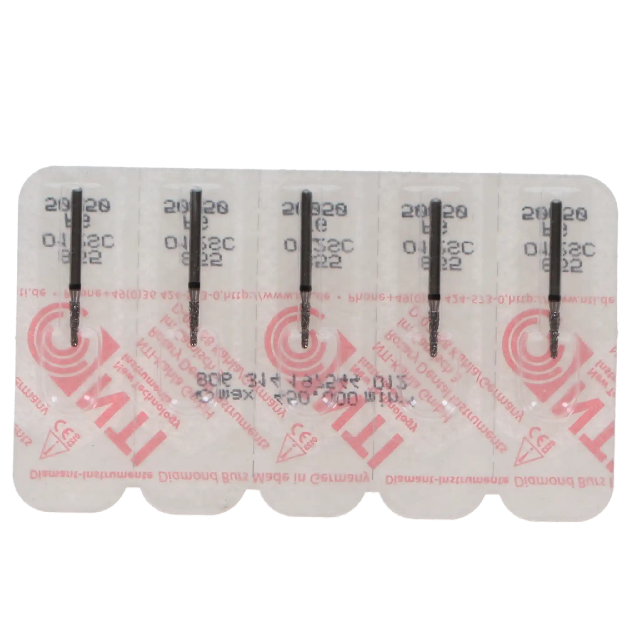 NTI Diamond Bur, FG, Round End Taper, #SC855-012, 1.2 mm, Super Coarse, Black, 5/Pk thumbnail 4