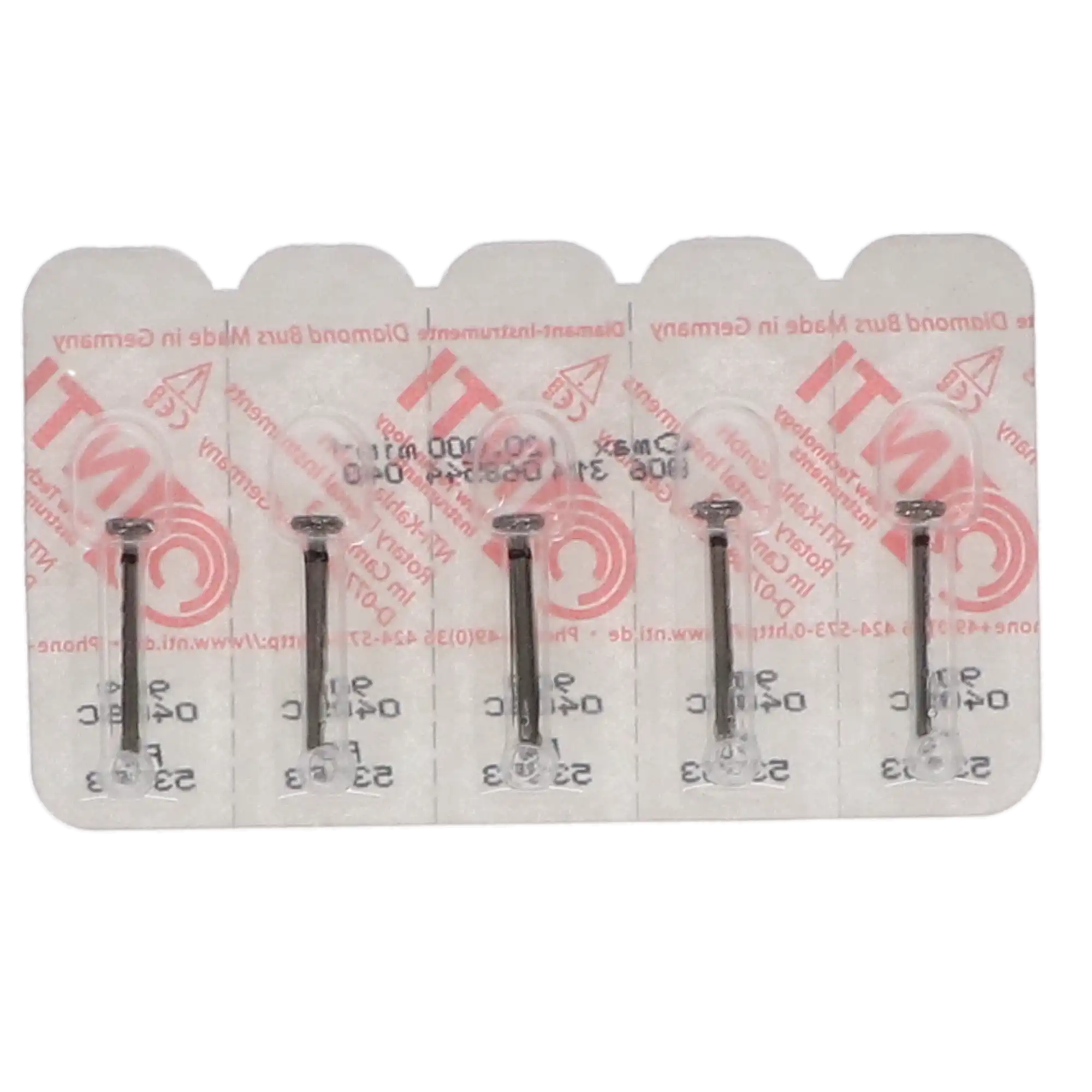 NTI Diamond Bur, FG, Donut, #SC909, 4.0 mm, Super Coarse, Black, 5/Pk, SC909-040 thumbnail 5