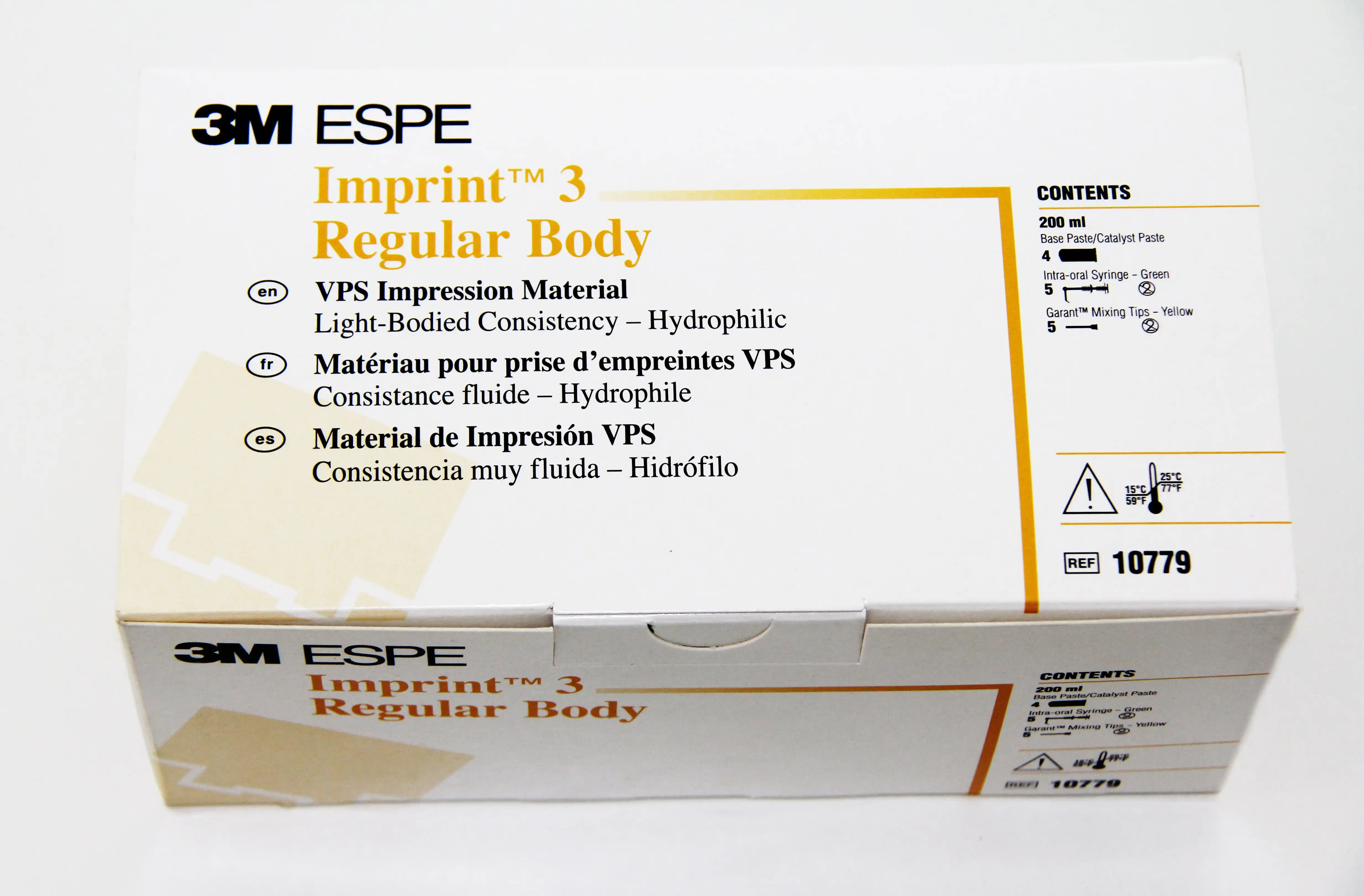 3M Imprint 3 Regular Body VPS Impression Material Refill, Yellow, 4 x 50 ml Cartridges, 10779 thumbnail 2