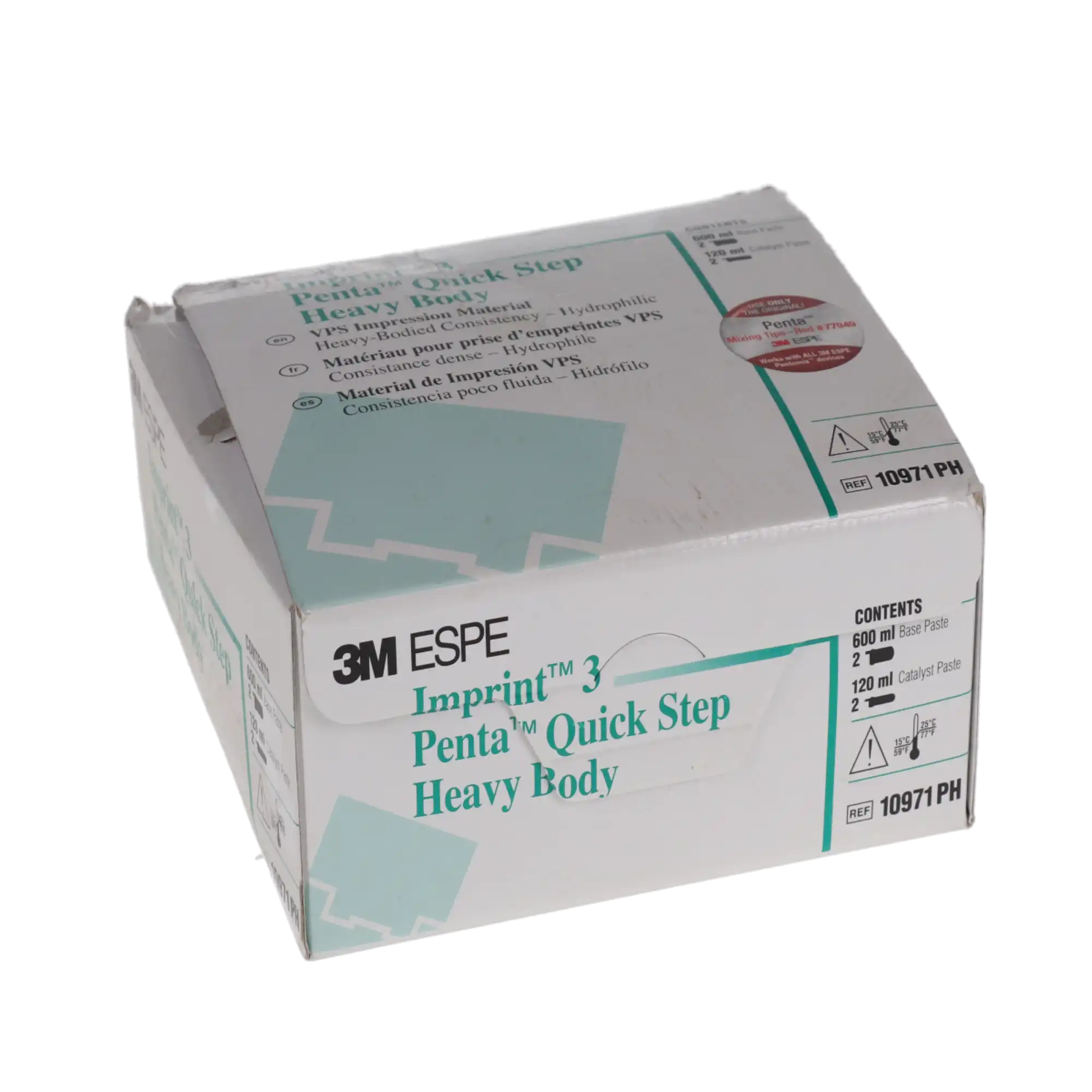 3M Imprint 3 Penta Quick Step Heavy Body VPS Impression Material Refill, 2 x 300 mL Base Paste + 2 x 60 mL Catalyst, 10971PH thumbnail 5