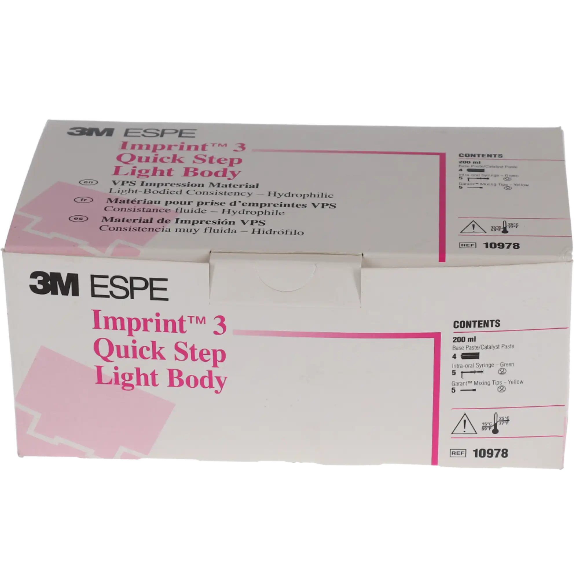 3M Imprint 3 Quick Step Light Body VPS Impression Material Refill, 50 ml Cartridges, Pink, 4/Pk, 10978 thumbnail 6