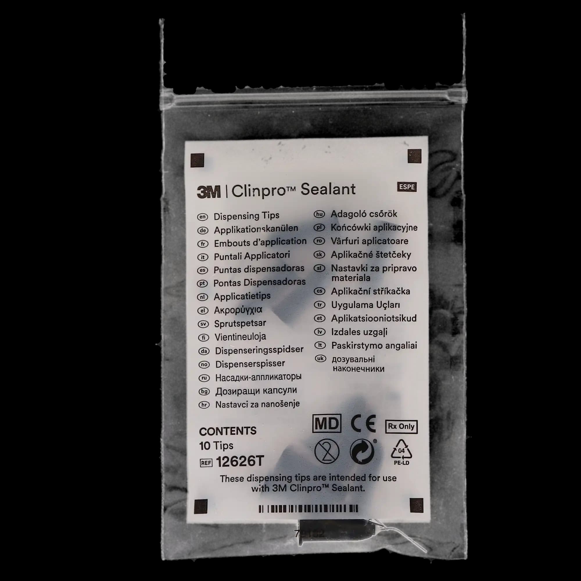 3M Clinpro Sealant Dispensing Tips, Black, 27G, 10/Pk, 12626T thumbnail 8