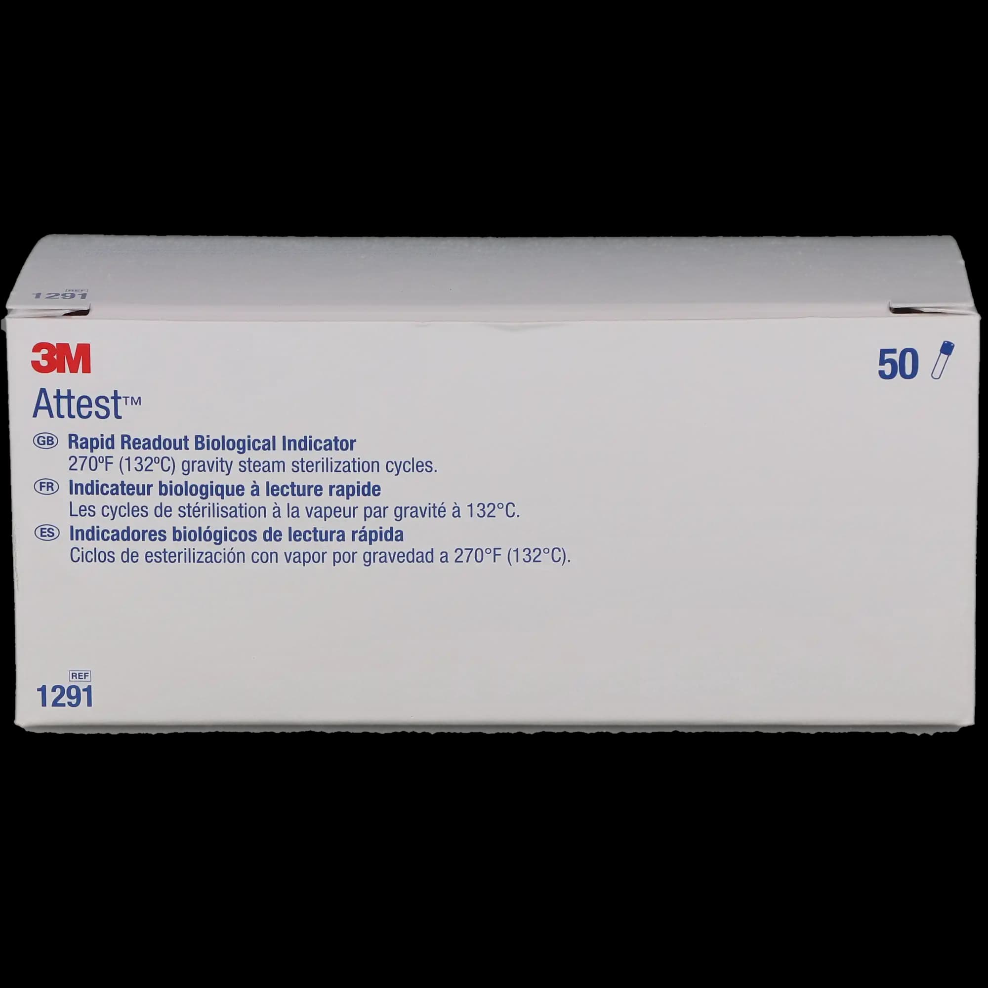 3M Attest Rapid Readout Biological Indicator 1291, Blue Cap, Steam Sterilization, 50/Bx thumbnail 10