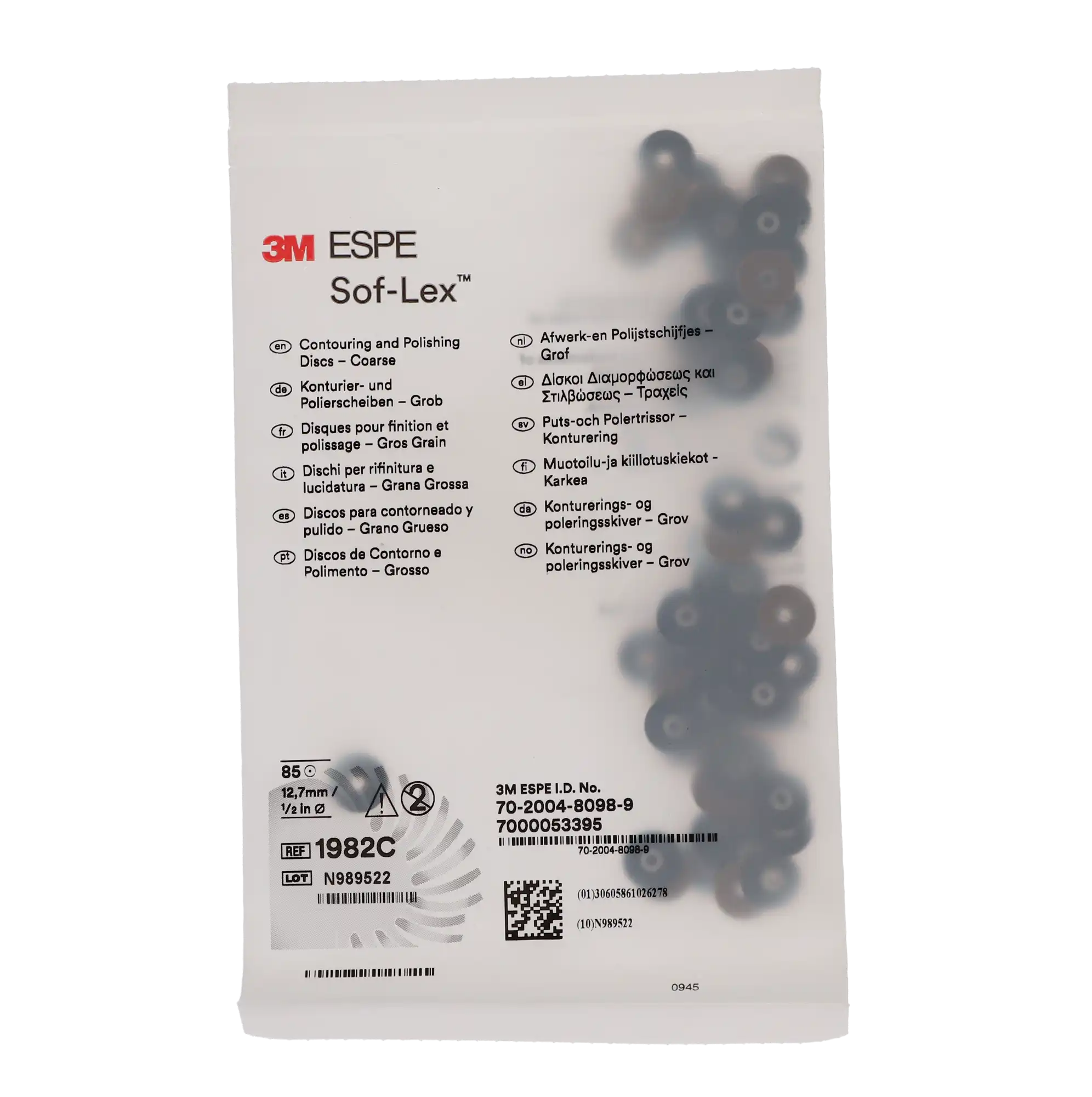 3M Sof-Lex Pop-On Contouring and Polishing Discs, 1/2" Diameter, Coarse, Black, 85/Pk, 1982C thumbnail 8