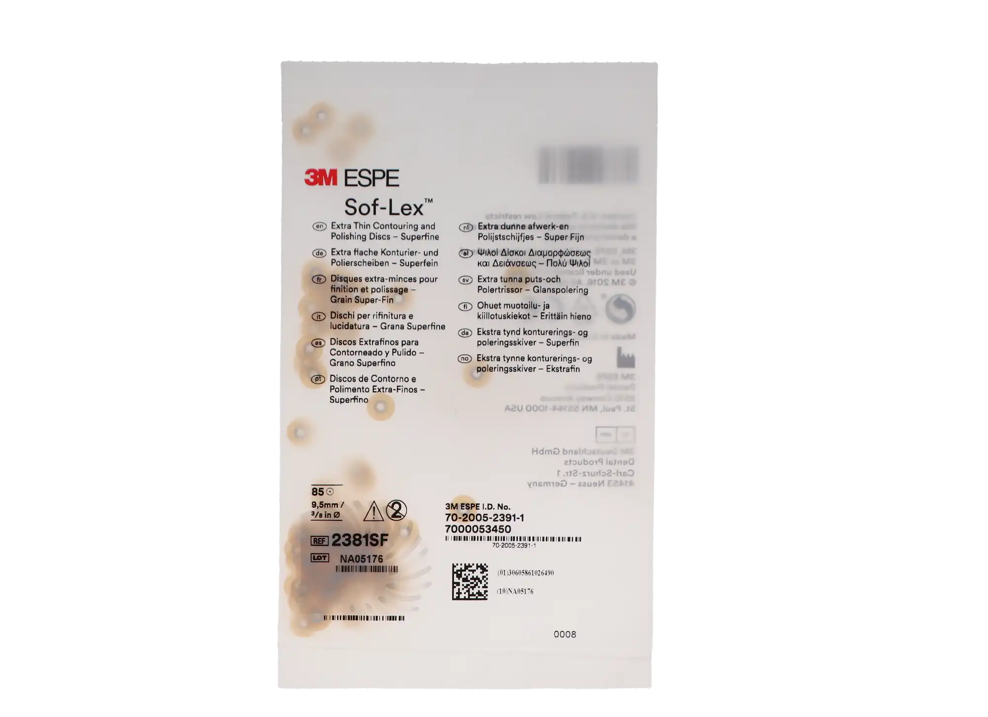 3M Sof-Lex XT Extra-Thin Pop-On Contouring and Polishing Discs, 3/8" Diameter, Superfine, Yellow, 85/Pk, 2381SF thumbnail 8