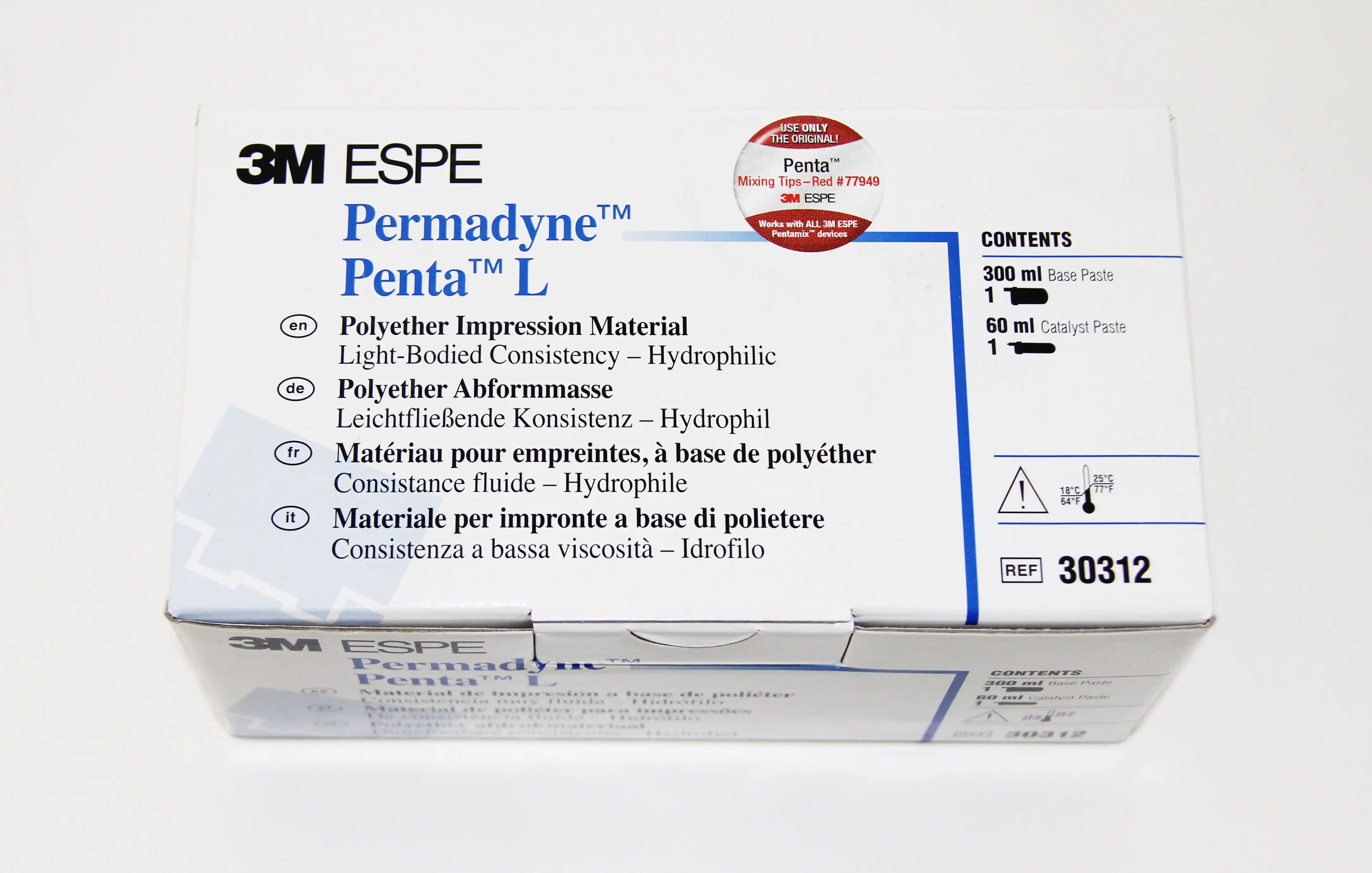 3M Permadyne Penta L Polyether Impression Material Refill, Light Body, Blue, 300 mL Base + 60 mL Catalyst, 30312 thumbnail 2