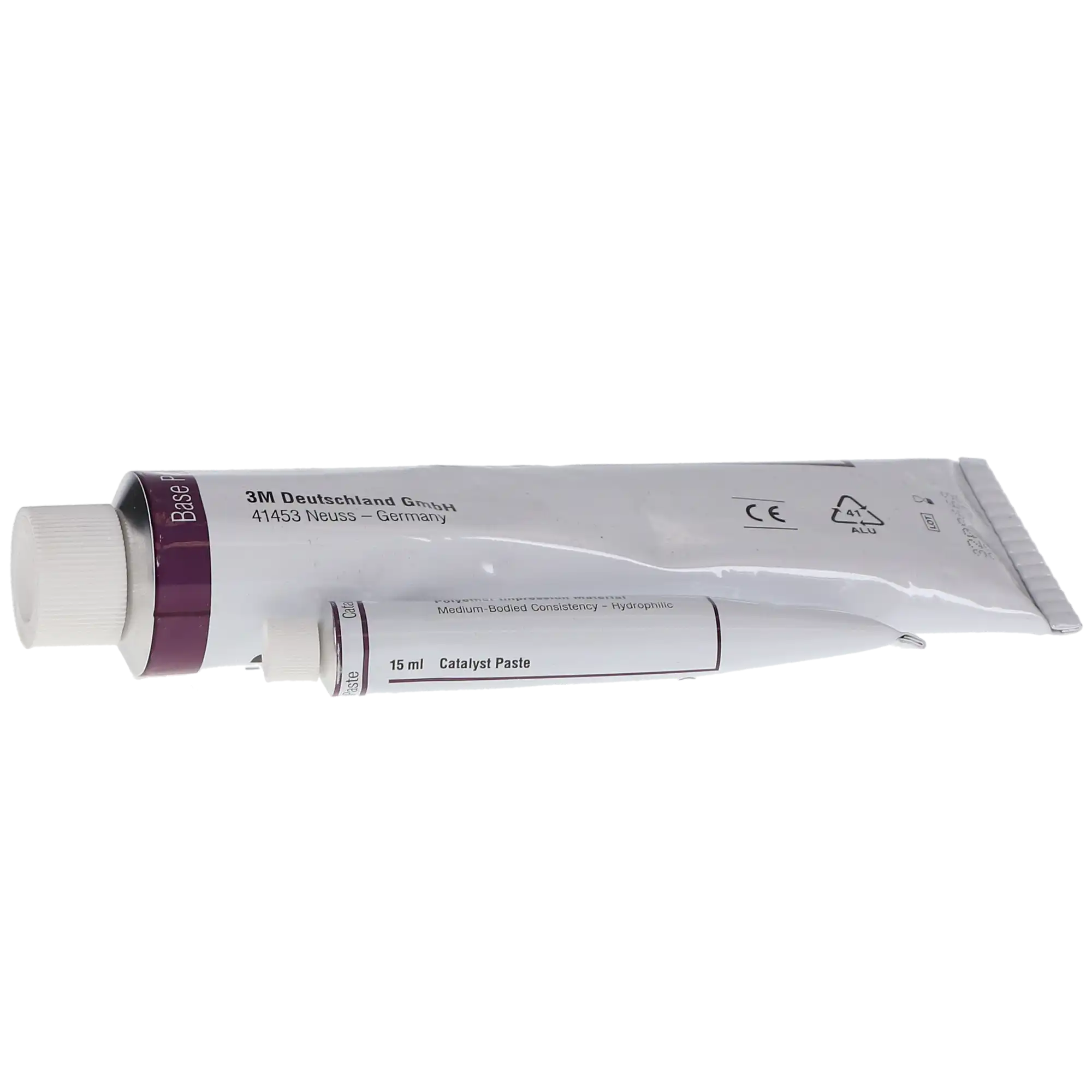 3M Impregum F Polyether Impression Material, Medium Body, Hand Mix, Double Pack, 2 x 120 mL Base Tubes, 2 x 15 mL Catalyst Tubes, 1 Mixing Pad, 31712 thumbnail 2