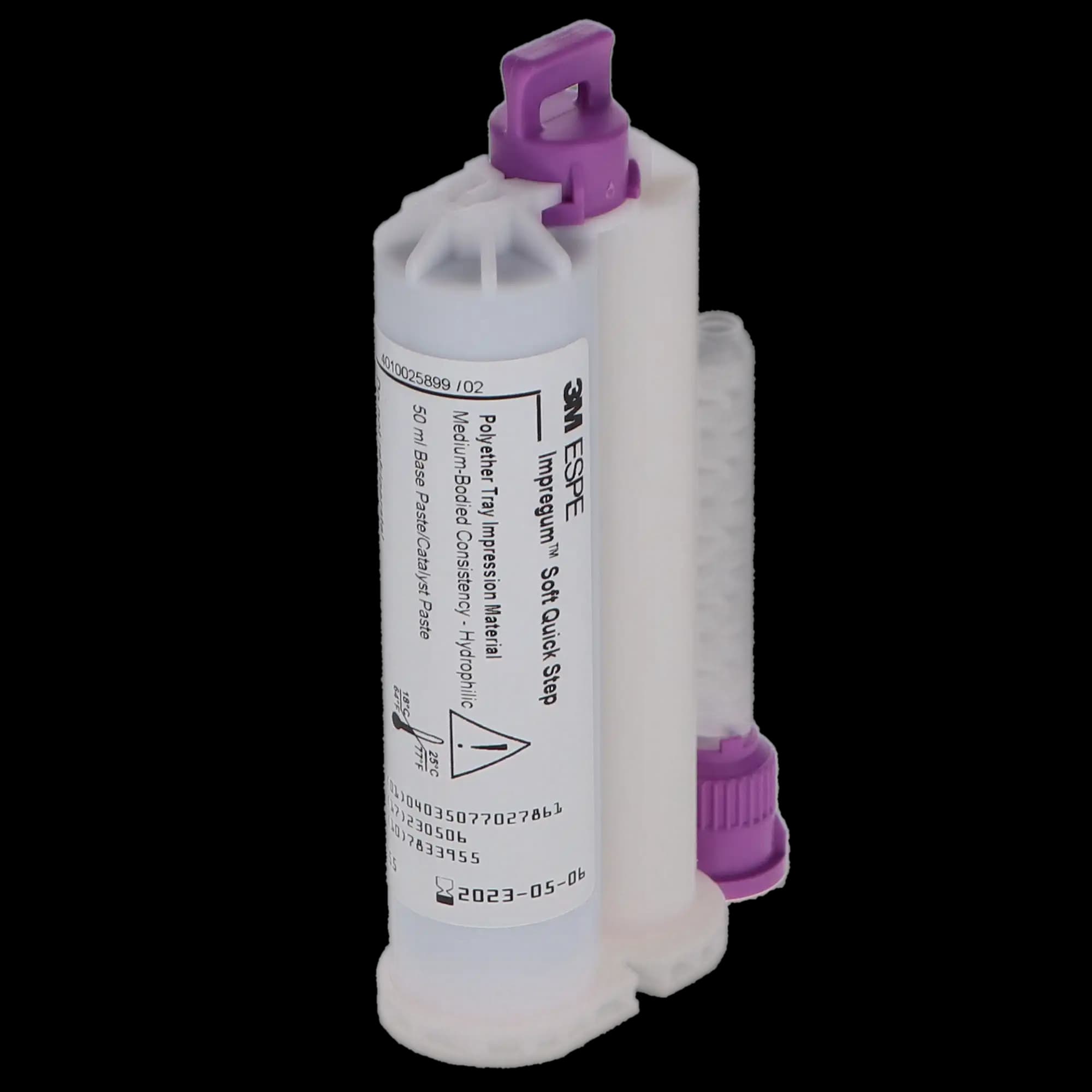 3M Impregum Garant Soft Quick Step Polyether Impression Material, Tray Refill, Medium Body, Purple, 4 x 50 mL Cartridges with 10 Mixing Tips, 31788 thumbnail 2