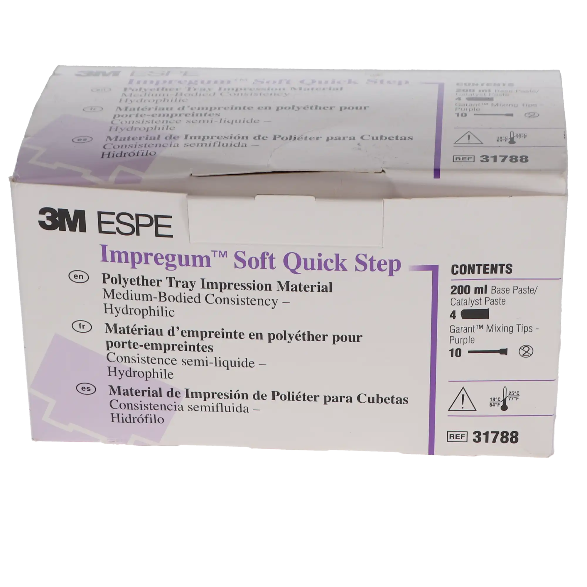 3M Impregum Garant Soft Quick Step Polyether Impression Material, Tray Refill, Medium Body, Purple, 4 x 50 mL Cartridges with 10 Mixing Tips, 31788 thumbnail 5