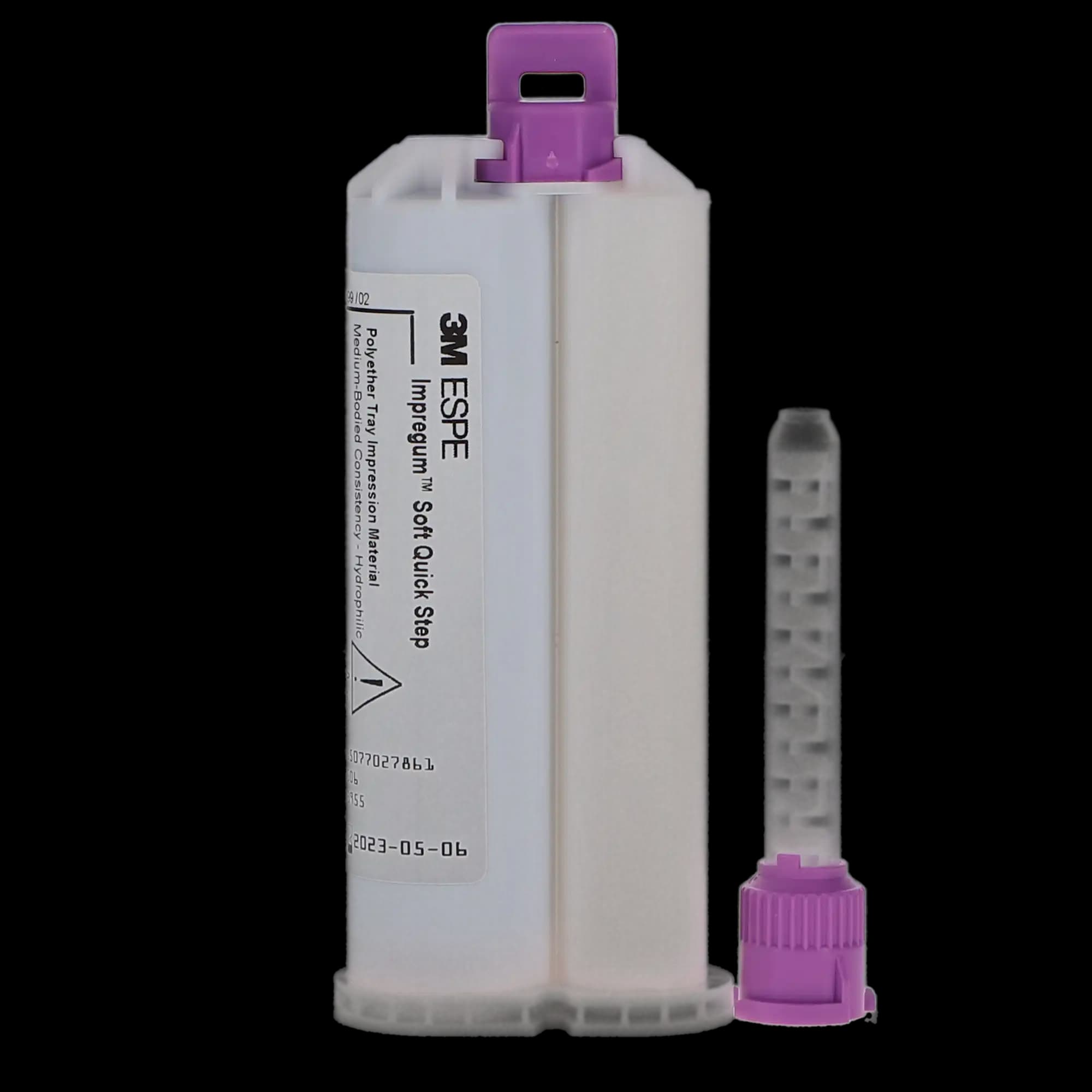 3M Impregum Garant Soft Quick Step Polyether Impression Material, Tray Refill, Medium Body, Purple, 4 x 50 mL Cartridges with 10 Mixing Tips, 31788 thumbnail 6