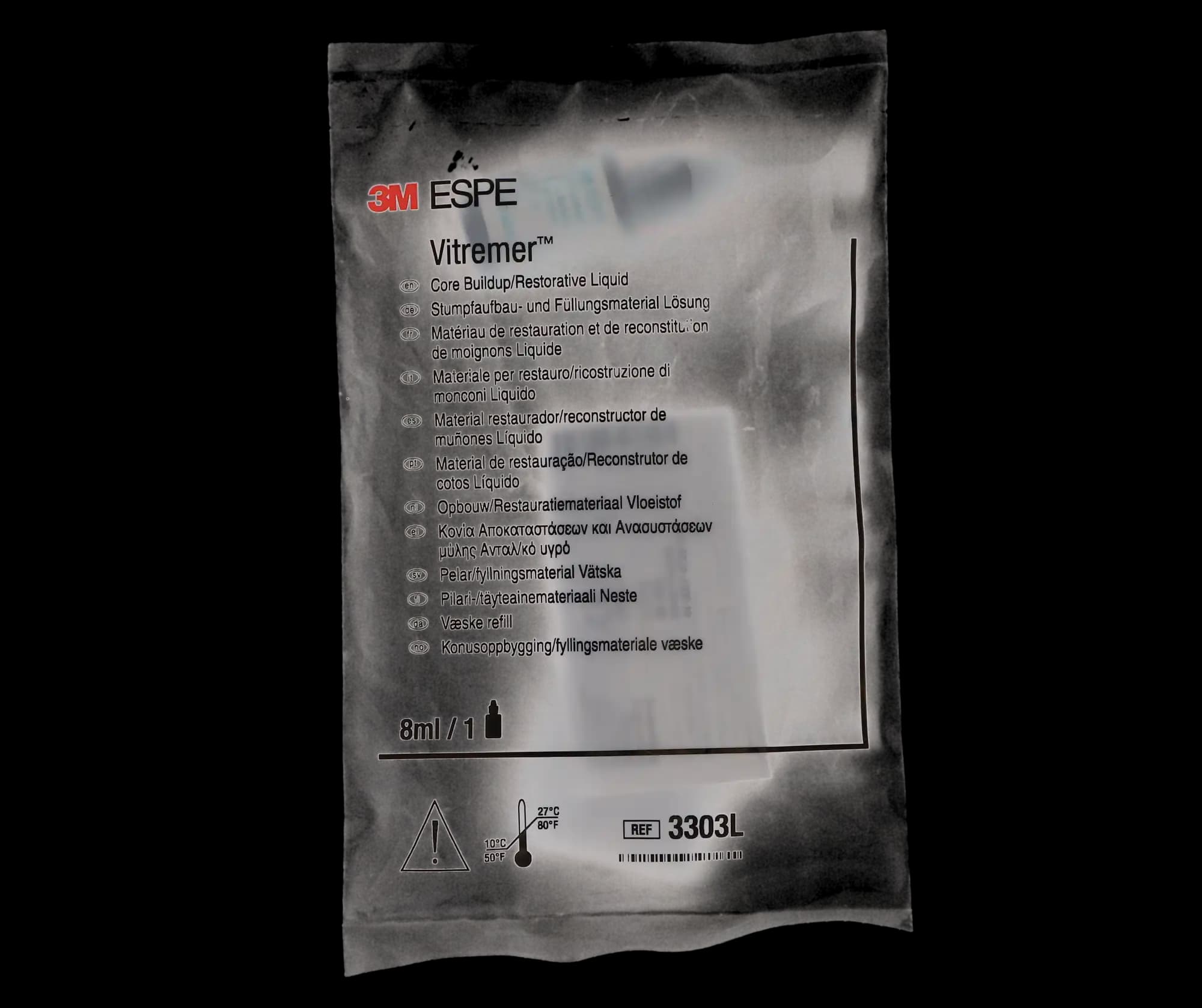 3M Vitremer Core Buildup/Restorative Glass Ionomer Liquid Refill, 8 ml Bottle, 3303L thumbnail 9