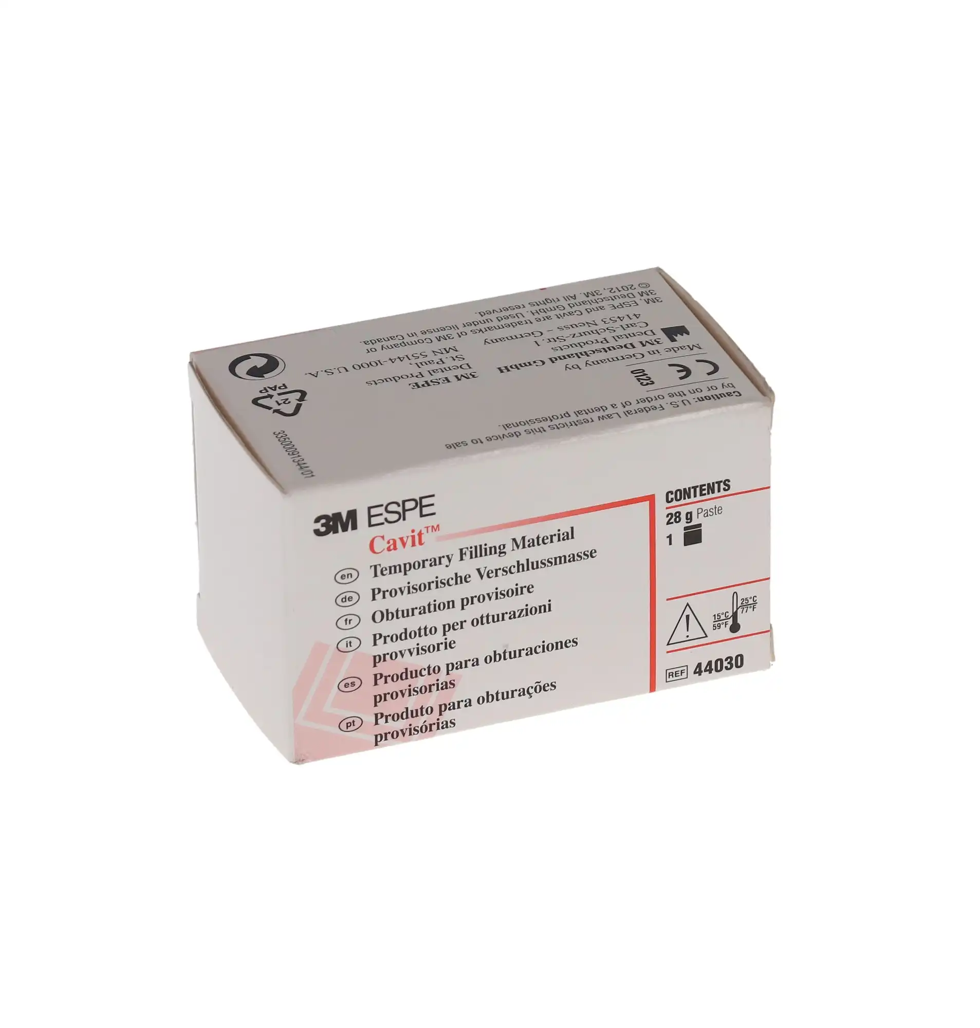 3M Cavit Original Temporary Filling Material, Hard Set, Pink, 28 g Jar, 1/Pk, 44030 thumbnail 9