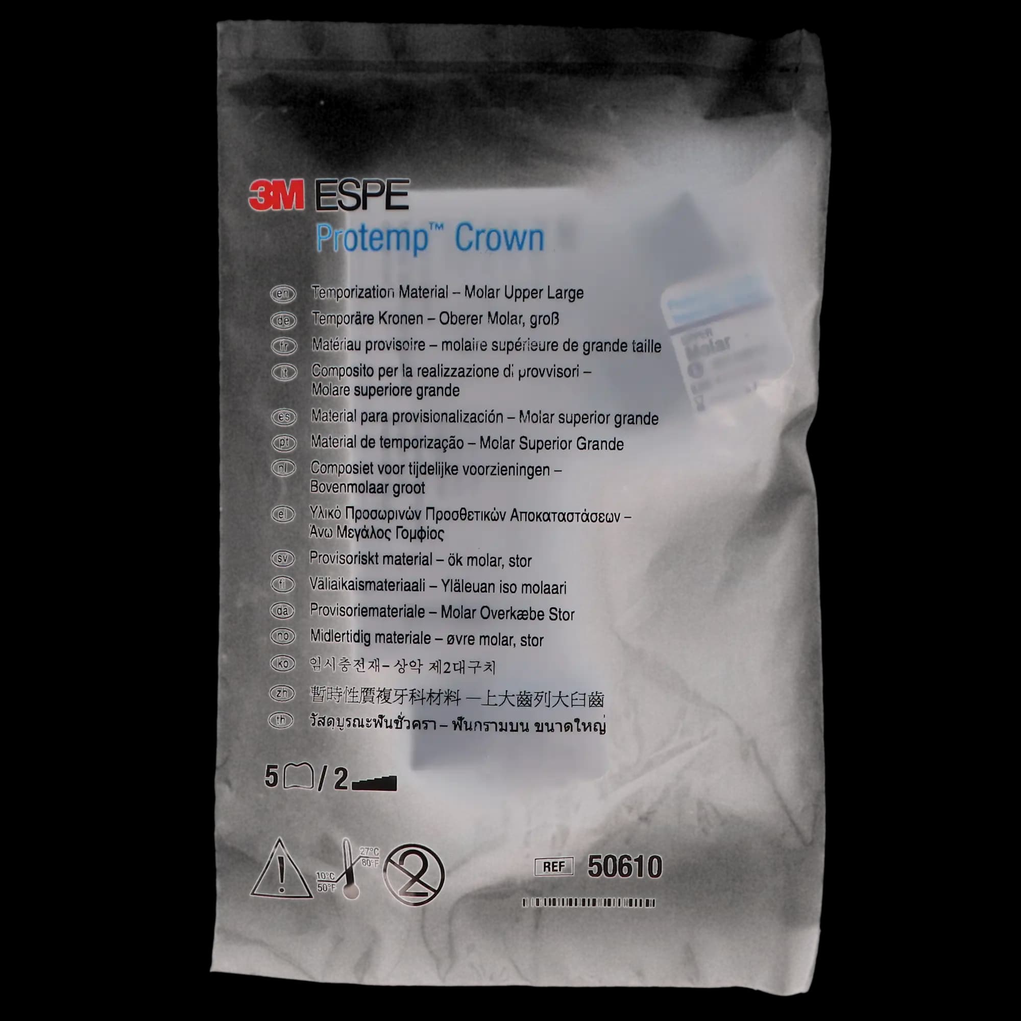 Protemp Crown Temporization Material, Adult Refill, Upper Large Molar, Universal Shade, 5/Pk, 50610 thumbnail 5