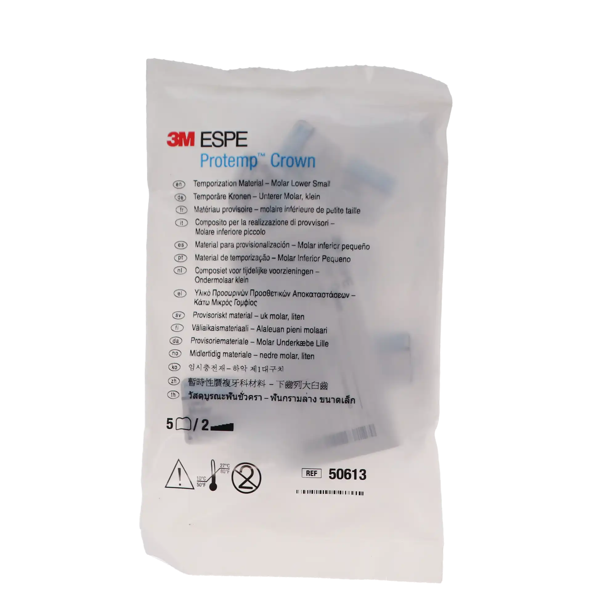 Protemp Crown Temporization Material, Adult Refill, Lower Small Molar, Universal Shade, 5/Pk, 50613 thumbnail 10