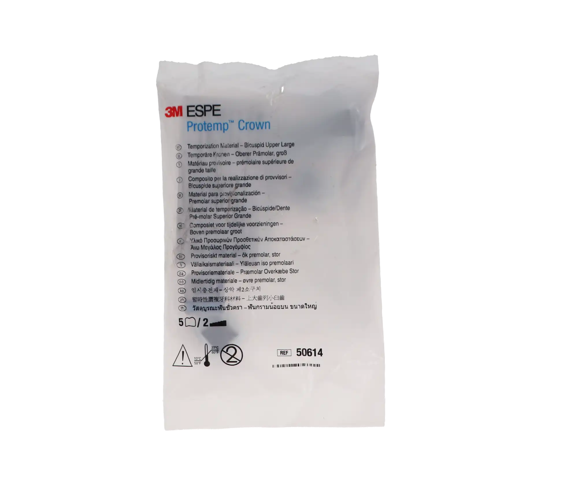 Protemp Crown Temporization Material, Adult Refill, Upper Large Bicuspid, Universal Shade, 5/Pk, 50614 thumbnail 10