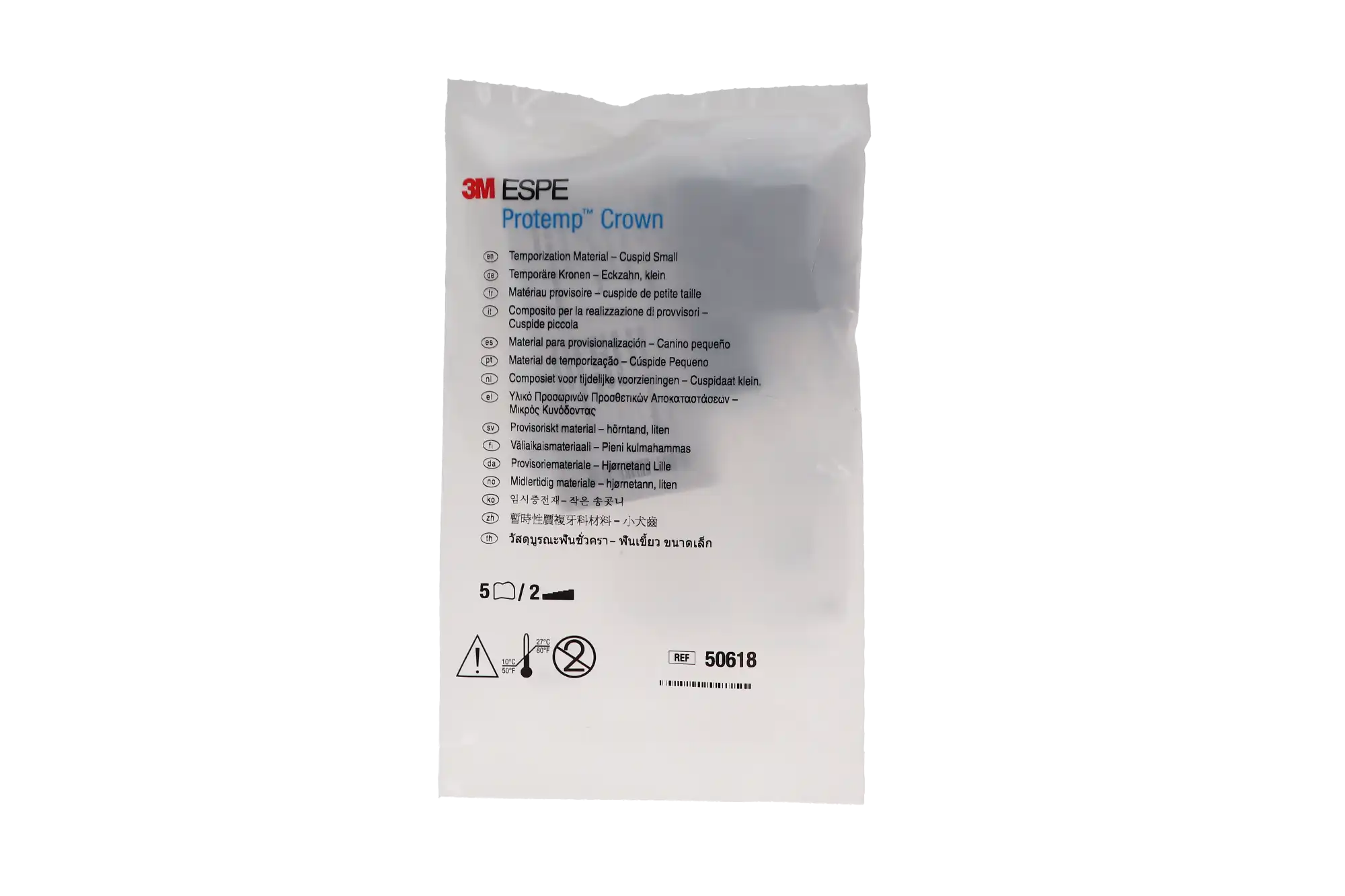 Protemp Crown Temporization Material, Adult Refill, Small Cuspid/Canine, Universal Shade, 5/Pk, 50618 thumbnail 6