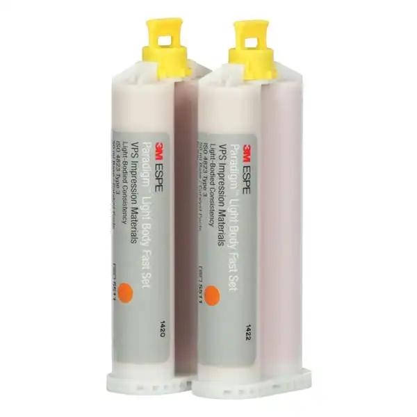 3M (Solventum) Paradigm VPS Light Body Fast Set Impression Material Refill, 50 ml Cartridges, Orange, 2/Pk, 5511 thumbnail 2