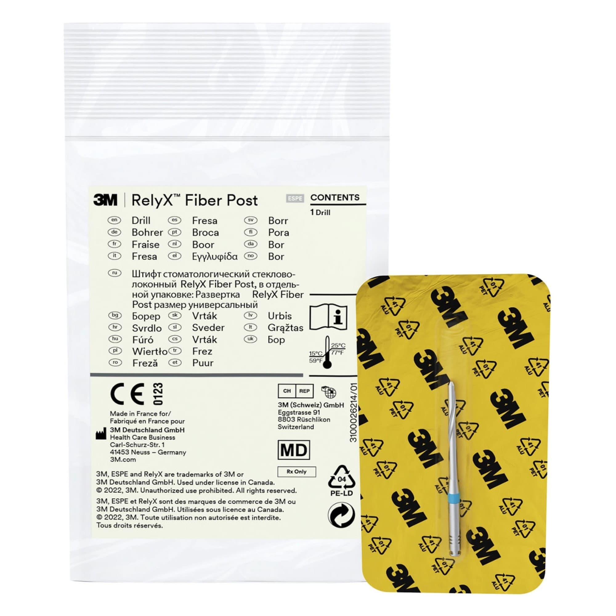 3M RelyX Fiber Post Drill, Size 3, 1.9 mm Diameter, Blue, Refill, 1/Pk, 56866 thumbnail 6