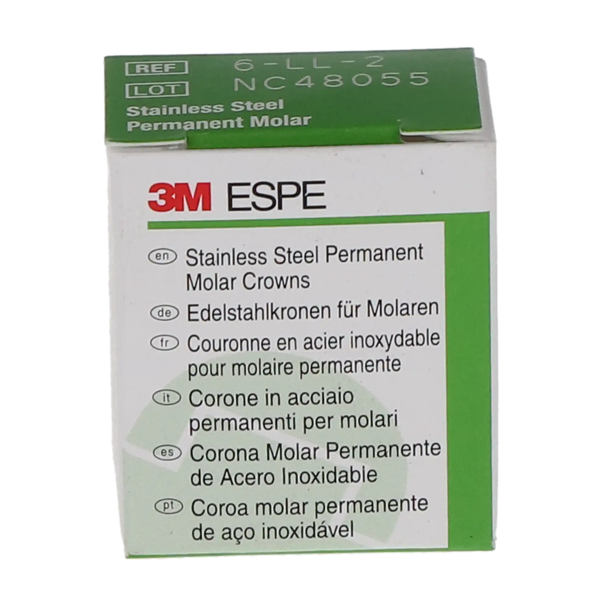 3M Stainless Steel Permanent Molar Crown, 6-LL-2, Lower Left First Permanent Molar, Size 2, 5/Box thumbnail 10