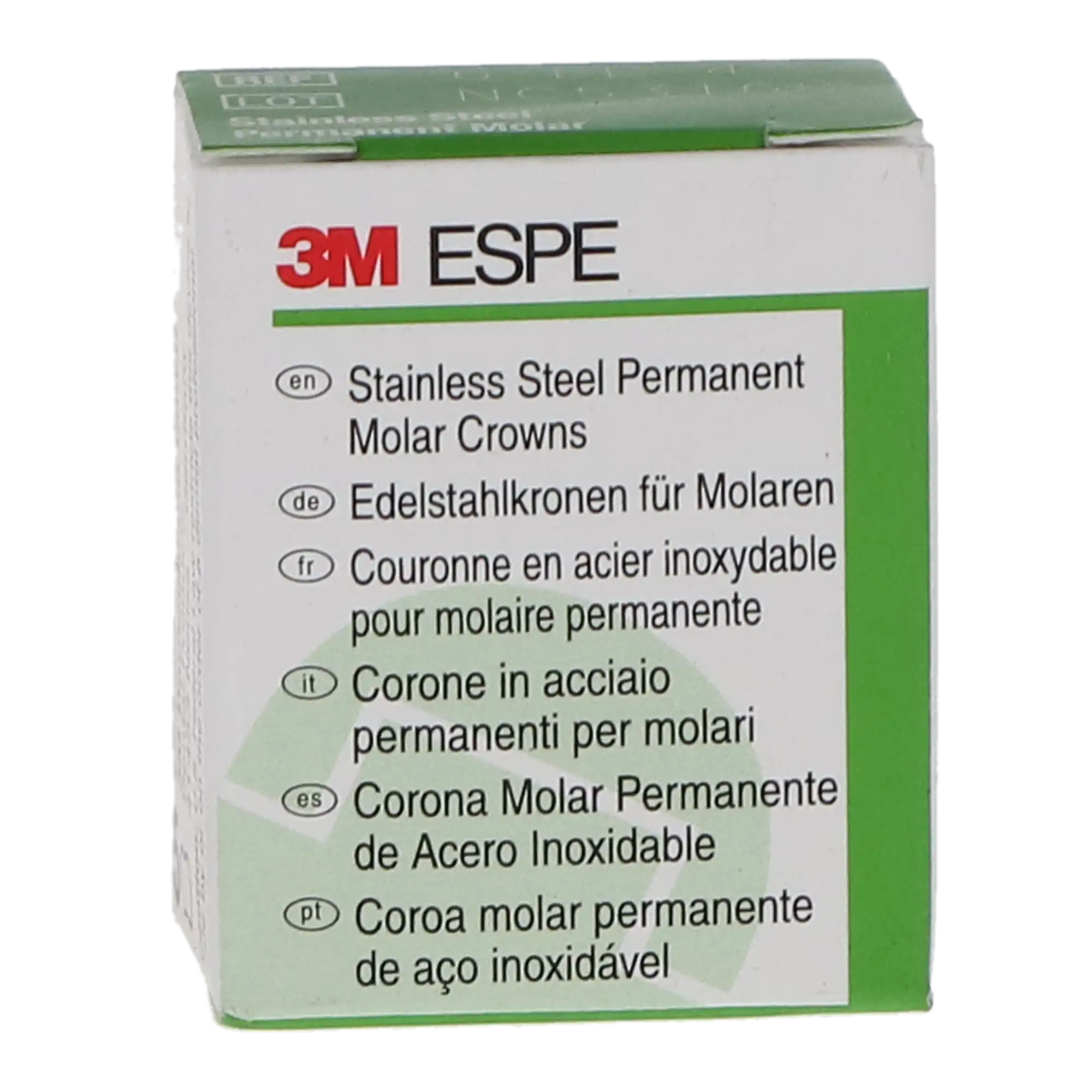 3M ESPE Stainless Steel Permanent Molar Crown, 6LL4, Lower Left First Permanent Molar, Size 4, 5/Box thumbnail 10