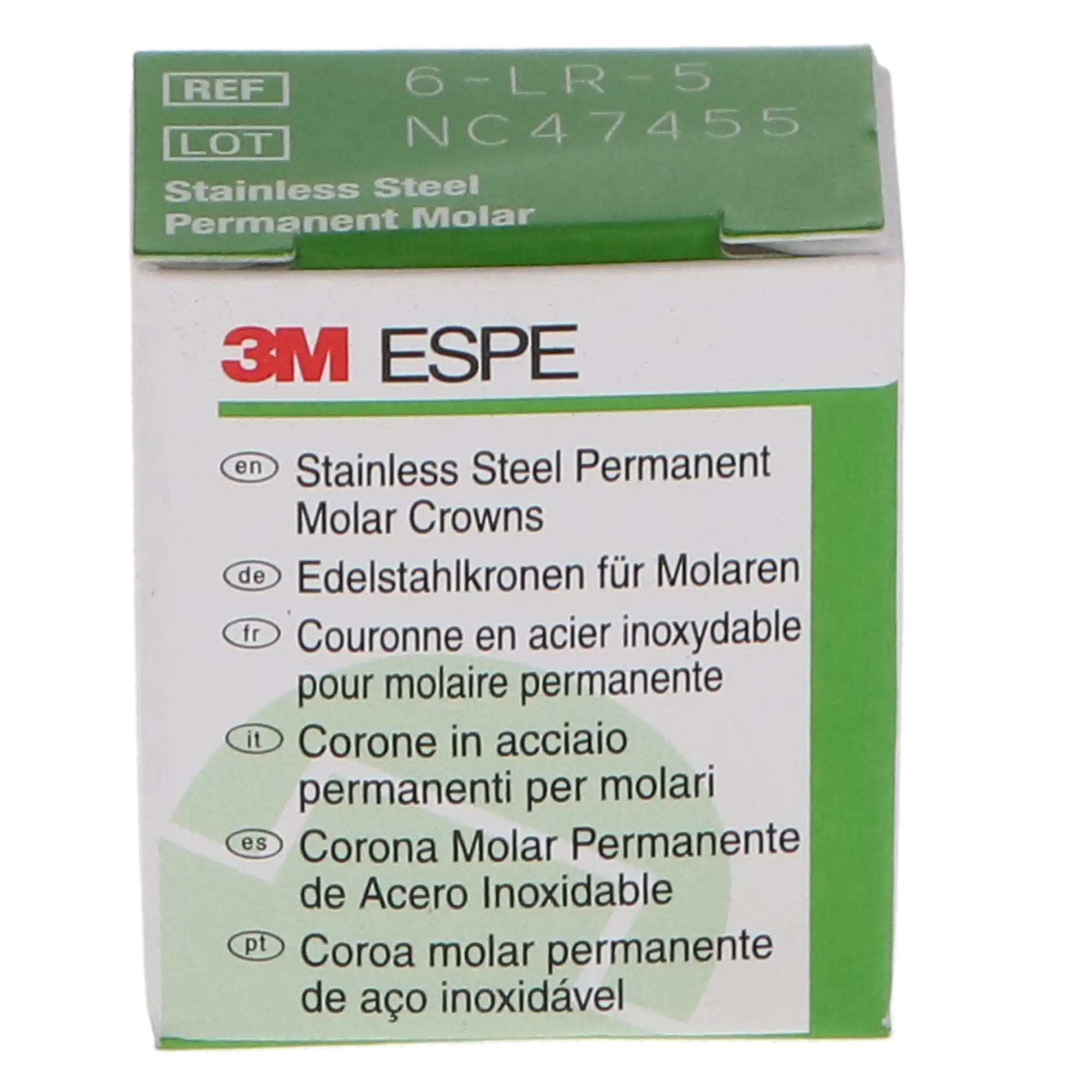 3M ESPE Stainless Steel Permanent Molar Crown, Size 6LR5, Lower Right First Permanent Molar, 5/Box, 6-LR-5 thumbnail 10