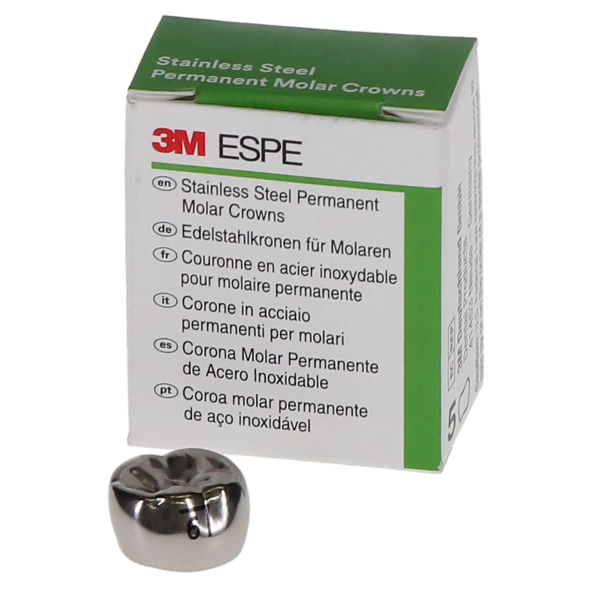 3M ESPE Stainless Steel Permanent Molar Crown, Size 6LR6, Lower Right First Permanent Molar, 5/Box, 6-LR-6 thumbnail 9