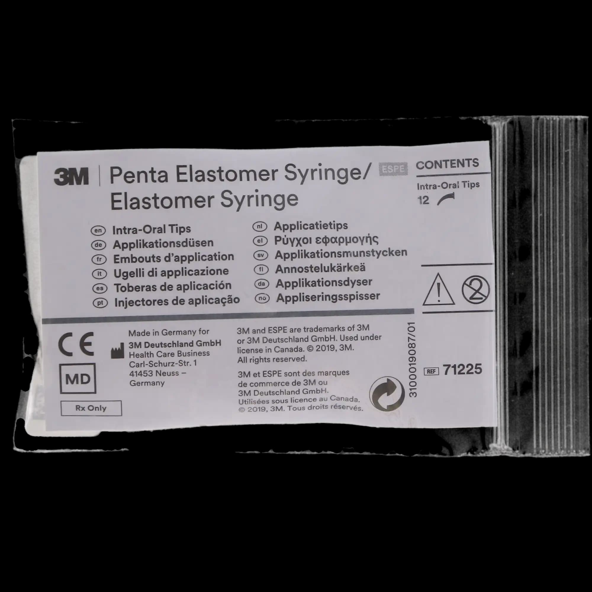 3M Penta Elastomer Intraoral Syringe Tips, Curved, Clear, 12/Pk, 71225 thumbnail 5