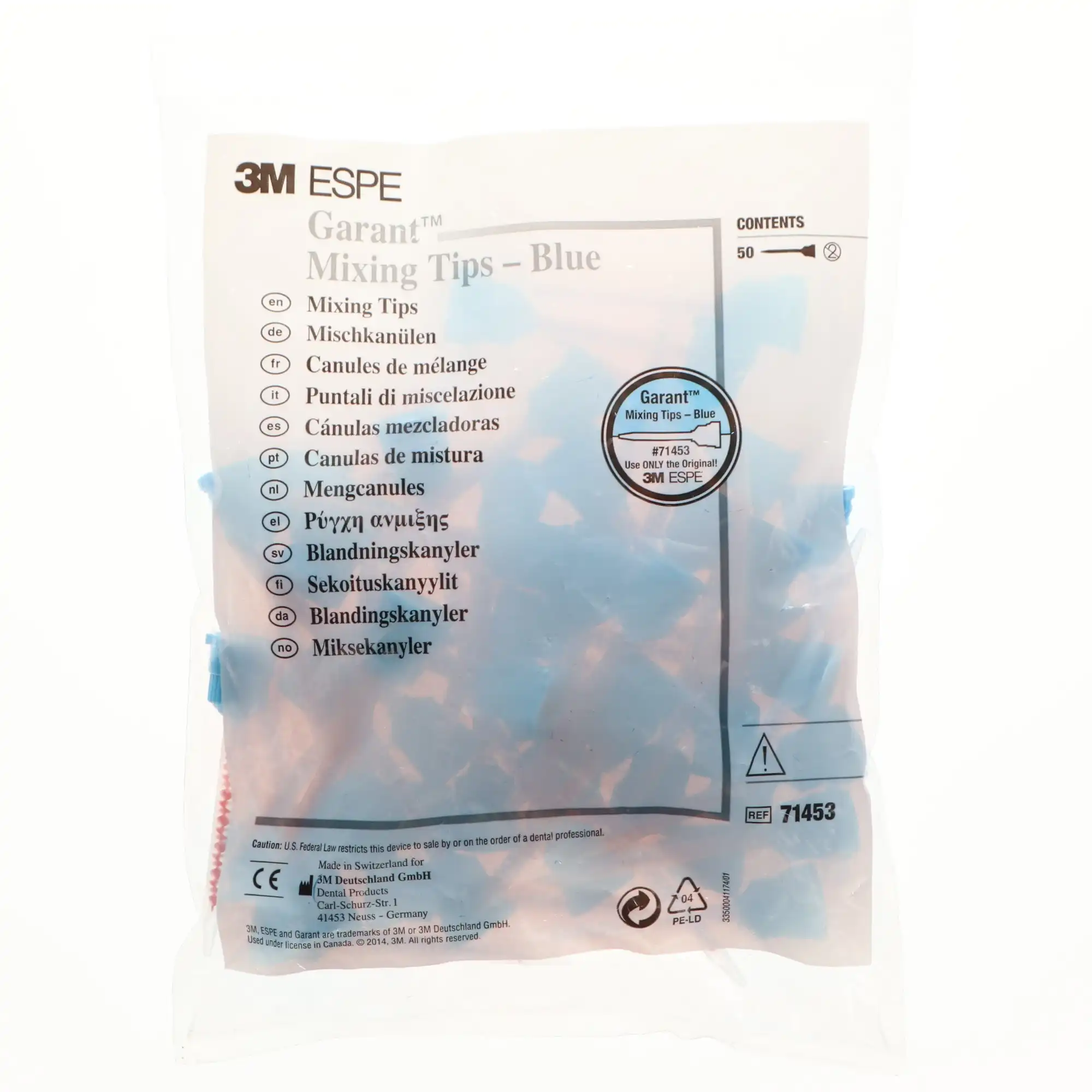 3M Garant Mixing Tips, Blue, Refill, 50/Pack, 71453 thumbnail 2
