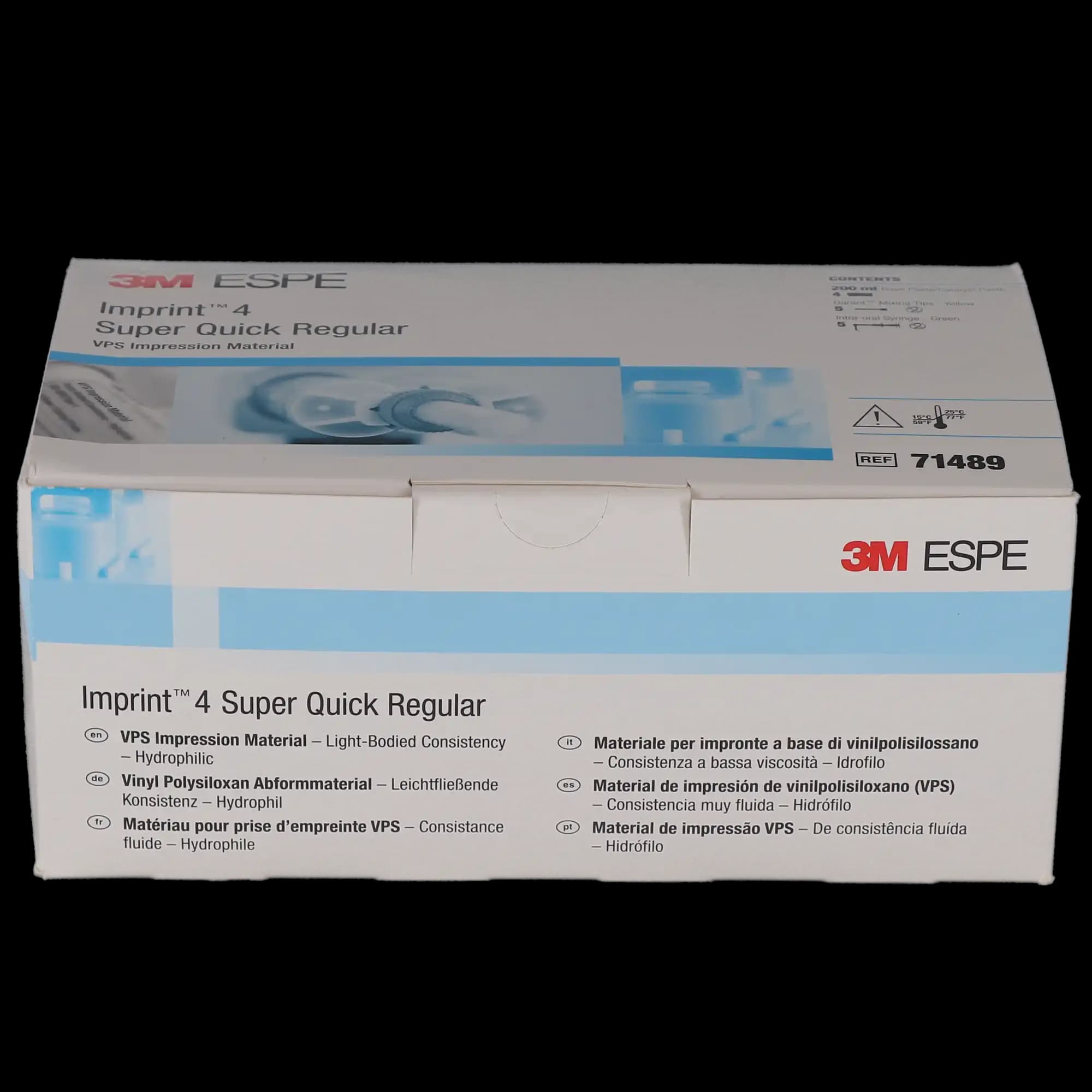 3M Imprint 4 Super Quick Regular Body VPS Impression Material Refill, 50 ml Cartridges, Blue, 4/Pk, 71489 thumbnail 5
