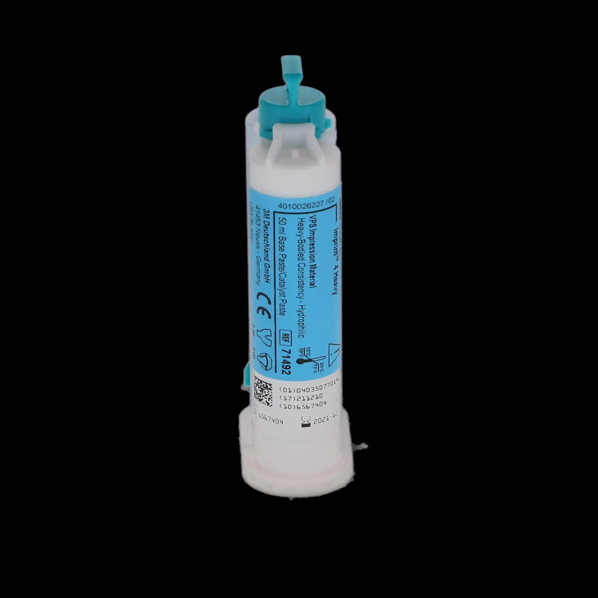 3M Imprint 4 Heavy Body VPS Impression Material Refill, Regular Set, 50 ml Cartridges, 4/Pk, 71492 thumbnail 4