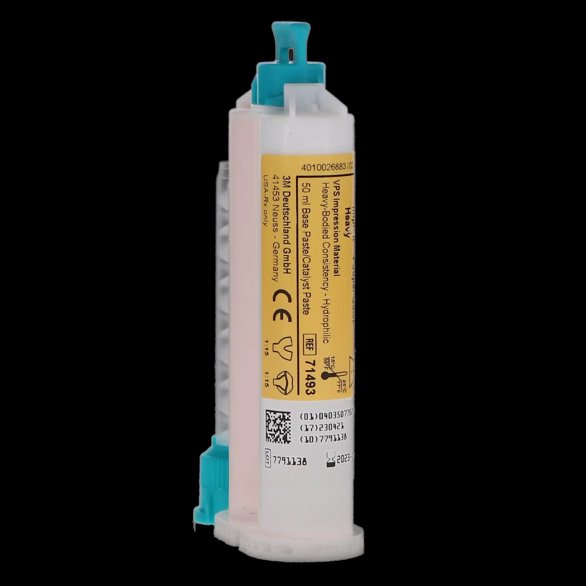 3M Imprint 4 VPS Impression Material, Super Quick Heavy Body, Garant Cartridge Refill, 50 ml, Yellow, 4/Pk, 71493 thumbnail 3
