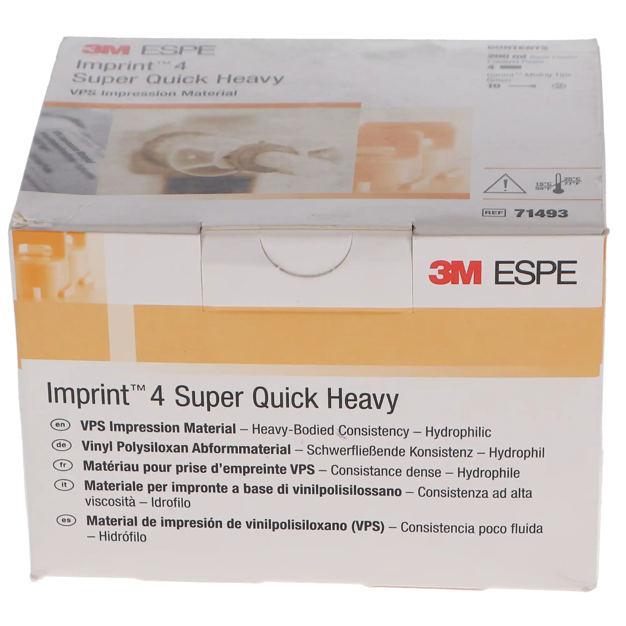 3M Imprint 4 VPS Impression Material, Super Quick Heavy Body, Garant Cartridge Refill, 50 ml, Yellow, 4/Pk, 71493 thumbnail 5