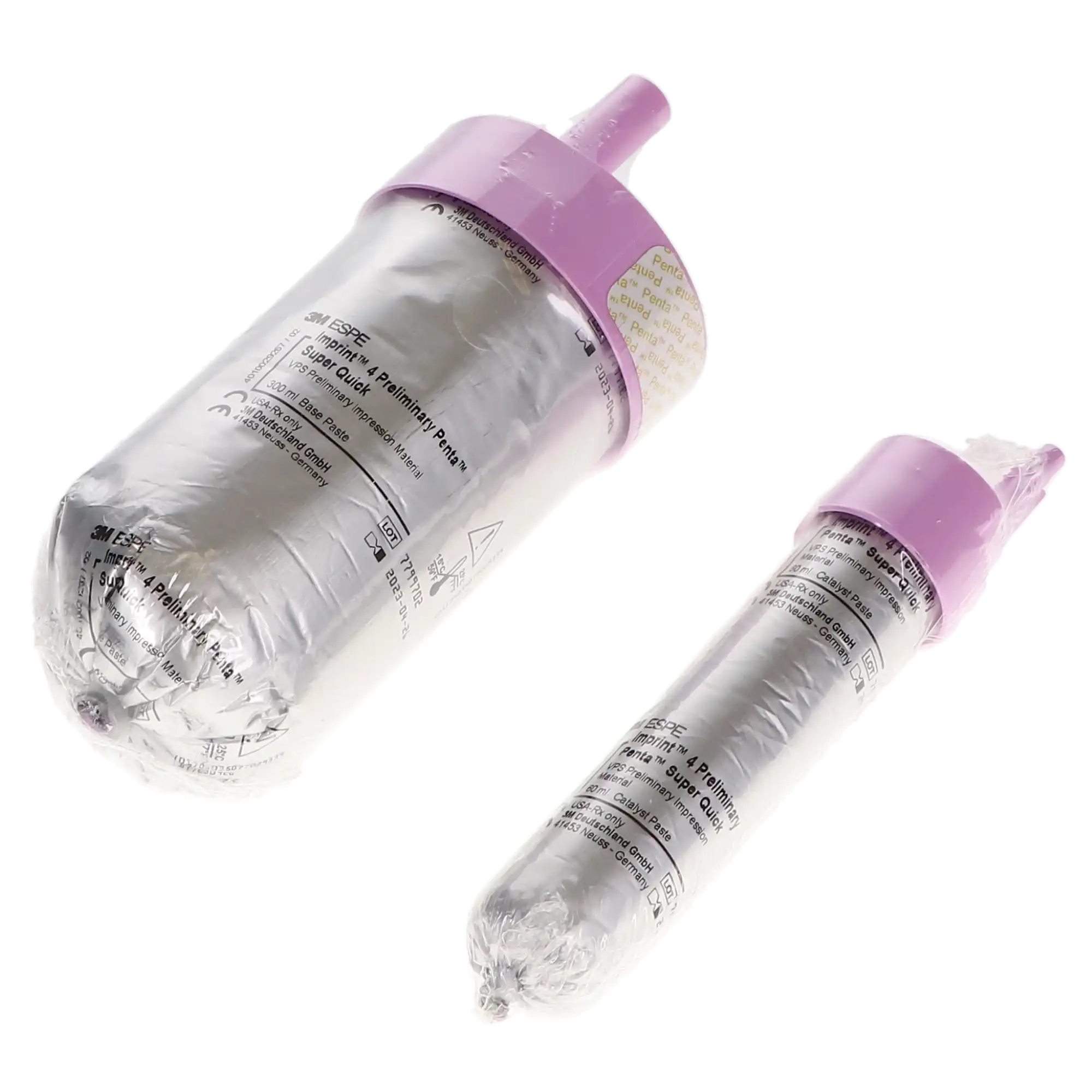 3M Imprint 4 Preliminary Penta Super Quick VPS Impression Material Value Refill, 6 x 300 mL Base Paste + 6 x 60 mL Catalyst, 71524 thumbnail 3