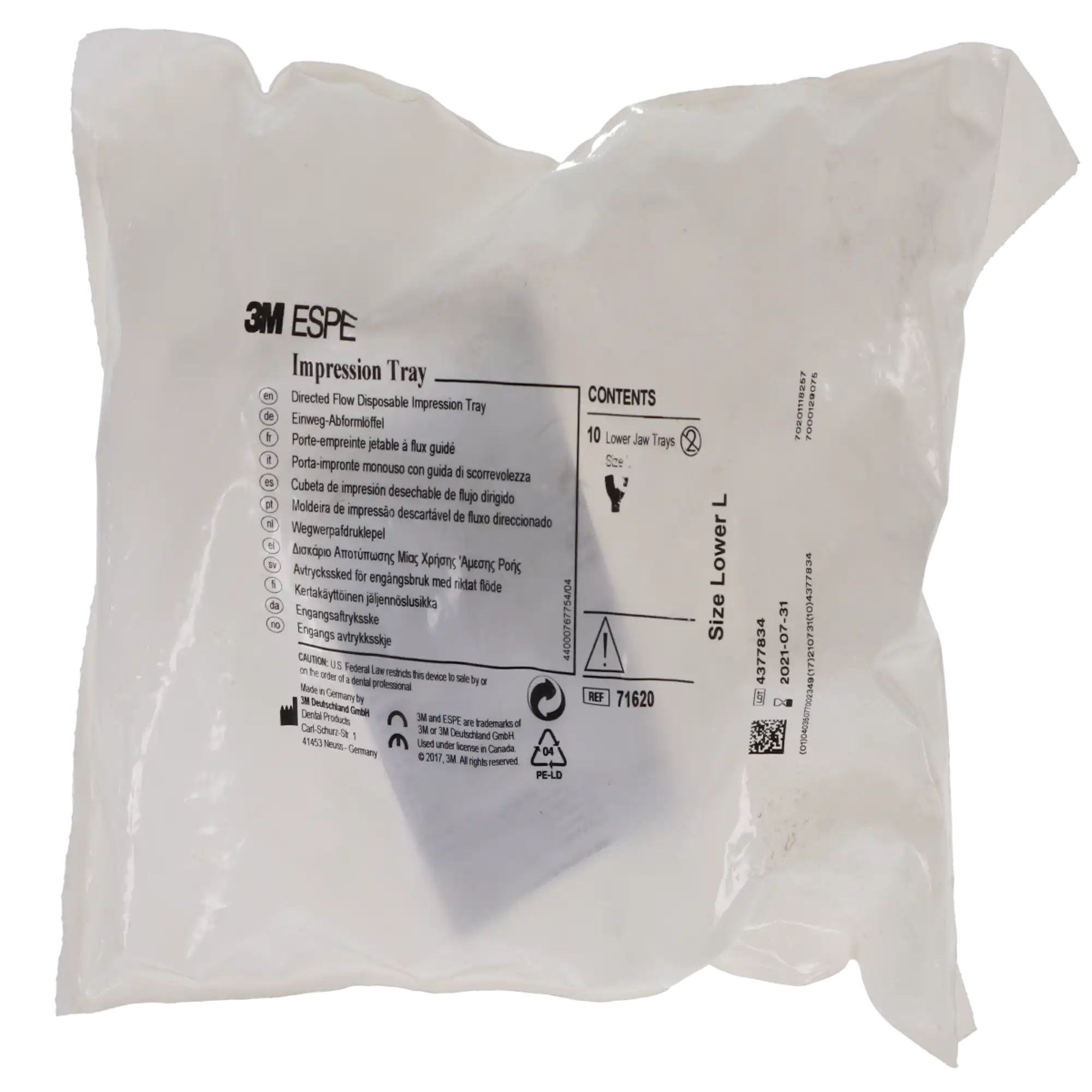 3M Directed Flow Disposable Impression Tray, Large, Lower, Refill, 10/Pk, 71620 thumbnail 5