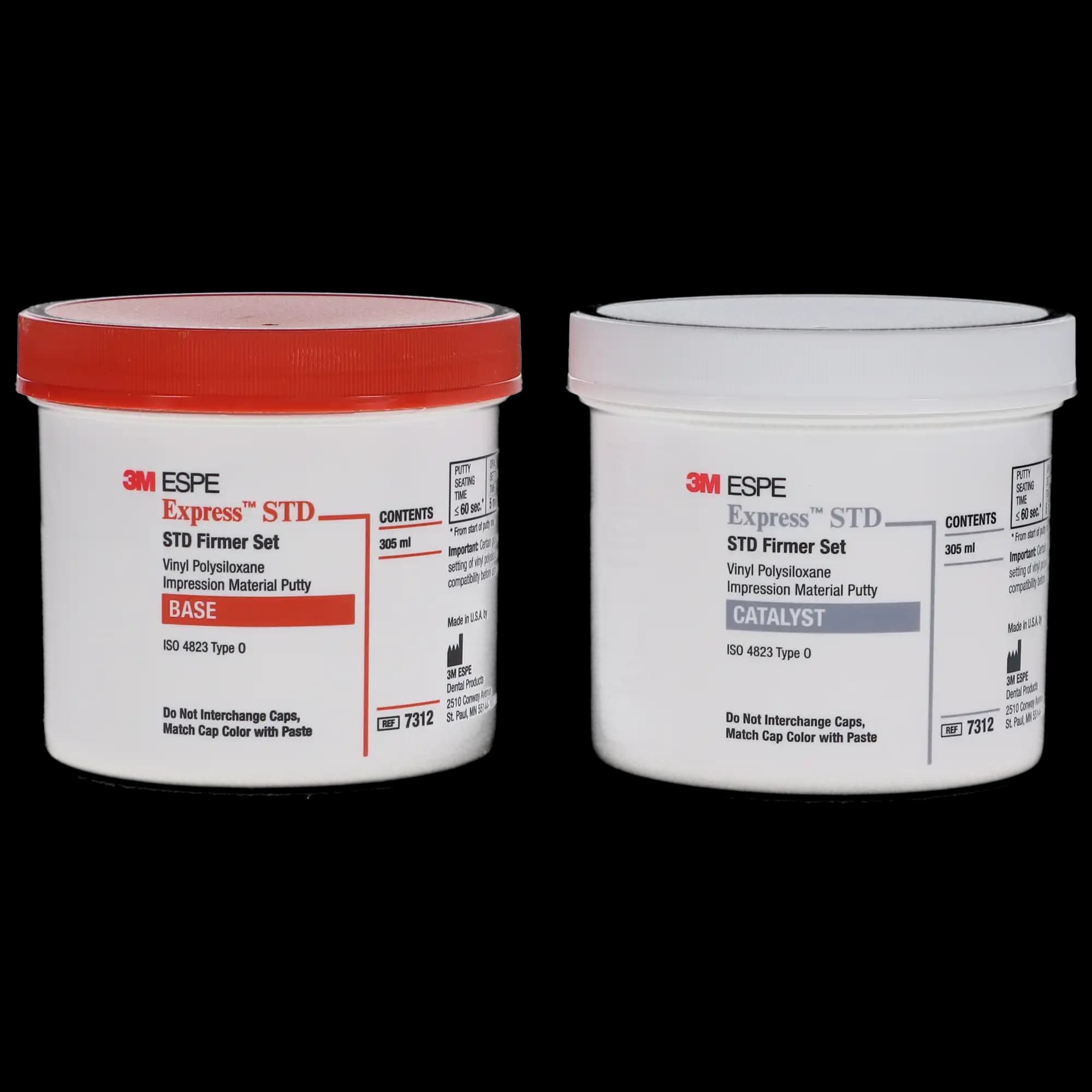 3M Express STD VPS Impression Material Putty, Regular Set, Heavy Body, 2 Jars (Base + Catalyst), 305 mL Each, 7312 thumbnail 6