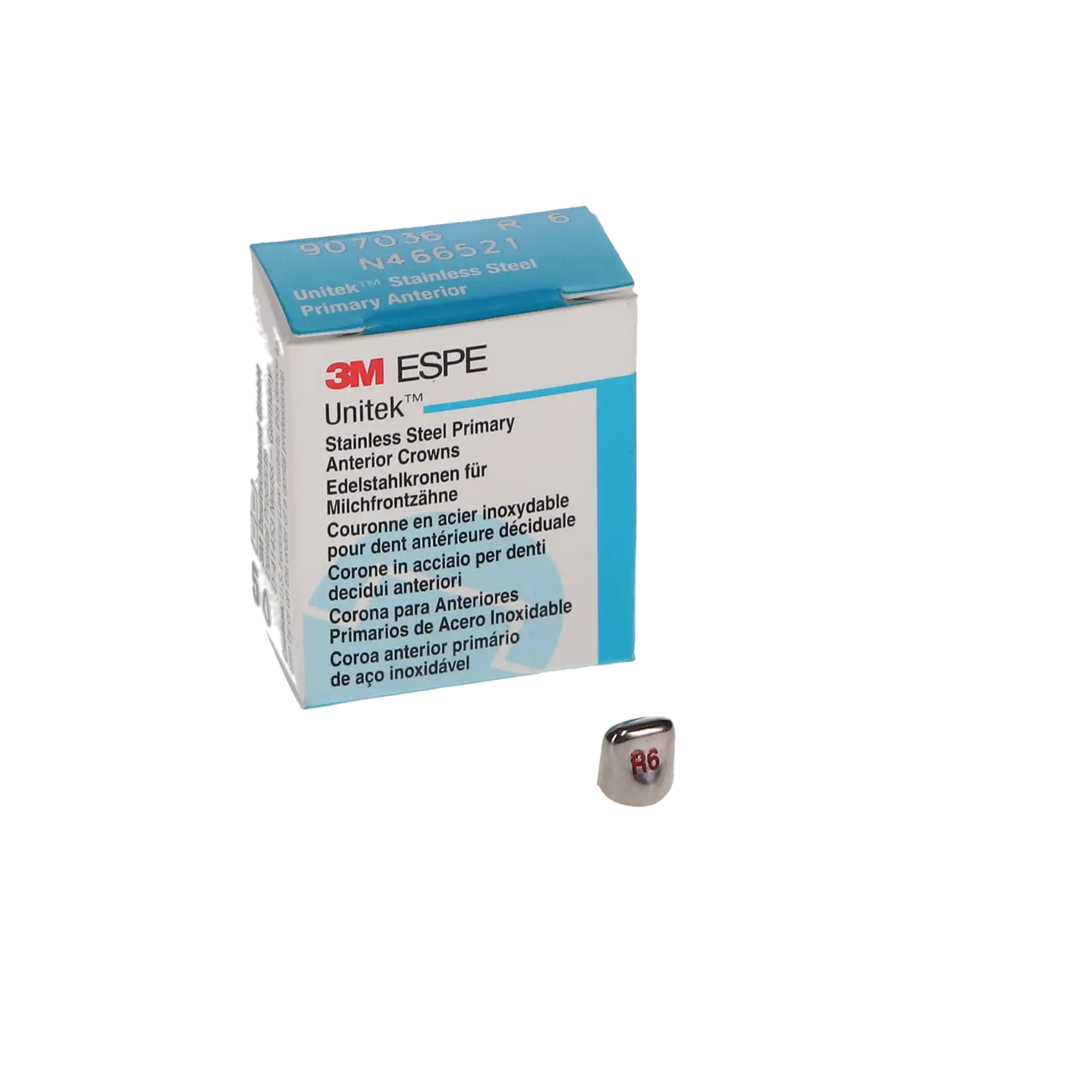 3M Unitek Stainless Steel Primary Anterior Crown, Upper Right Lateral, Size 6 (URL6), 5/Box, 907036 thumbnail 9