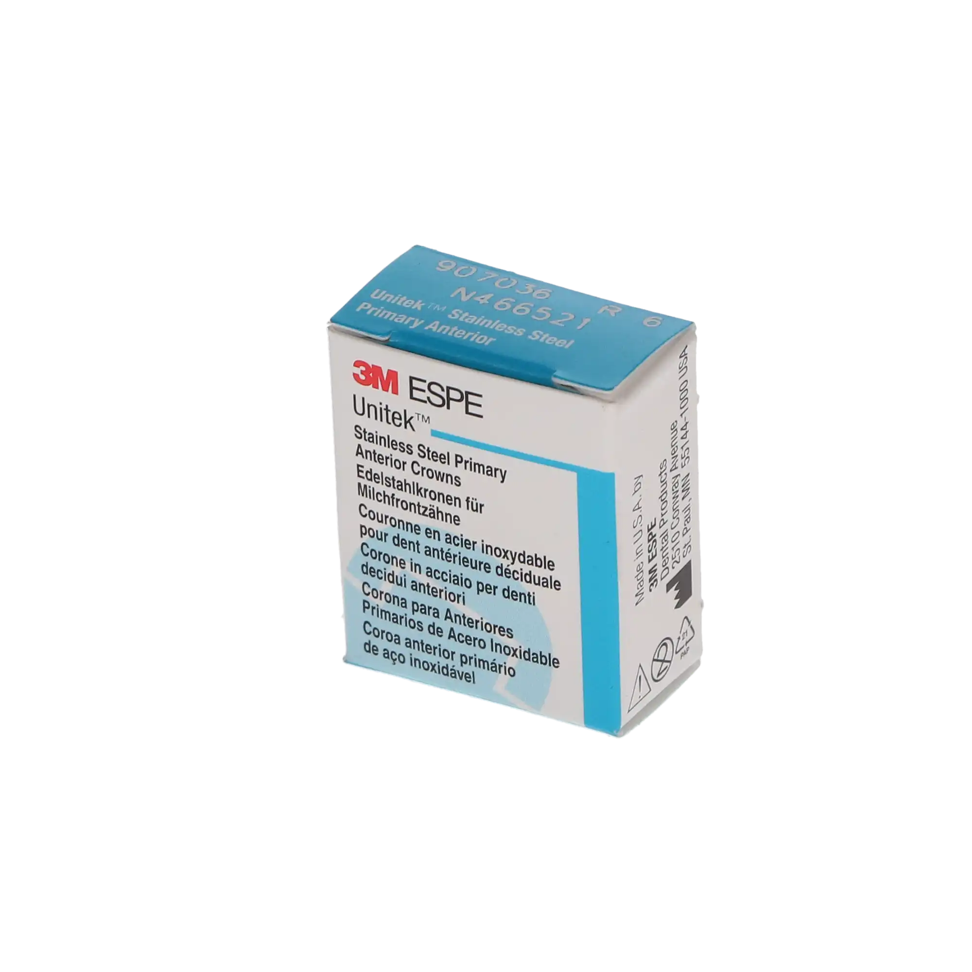 3M Unitek Stainless Steel Primary Anterior Crown, Upper Right Lateral, Size 6 (URL6), 5/Box, 907036 thumbnail 10