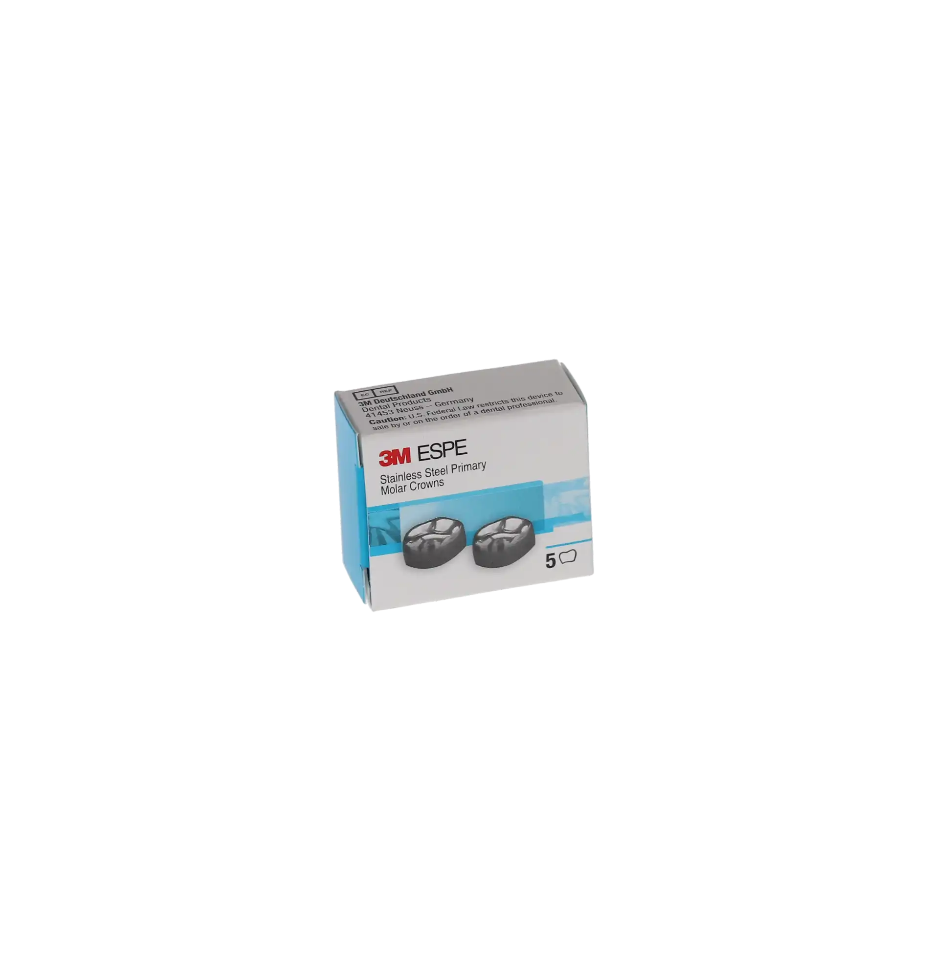 3M ESPE Stainless Steel Primary Molar Crown, First Primary Molar, Lower Left, Size DLL6, 5/Box, D-LL-6 thumbnail 4